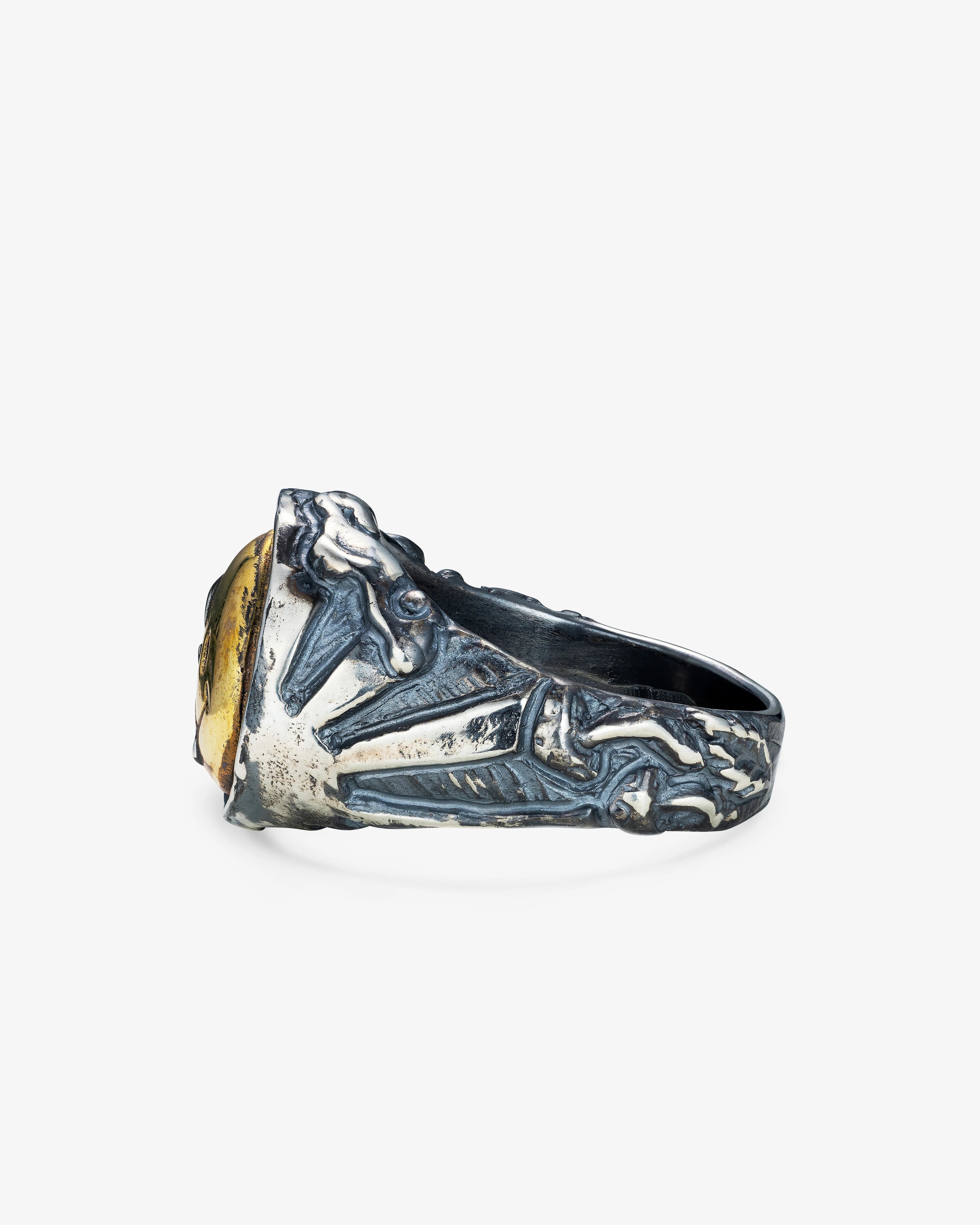 13 Lucky Monkey - Medium Microdose Ring - (Silver/Black) - Image 2