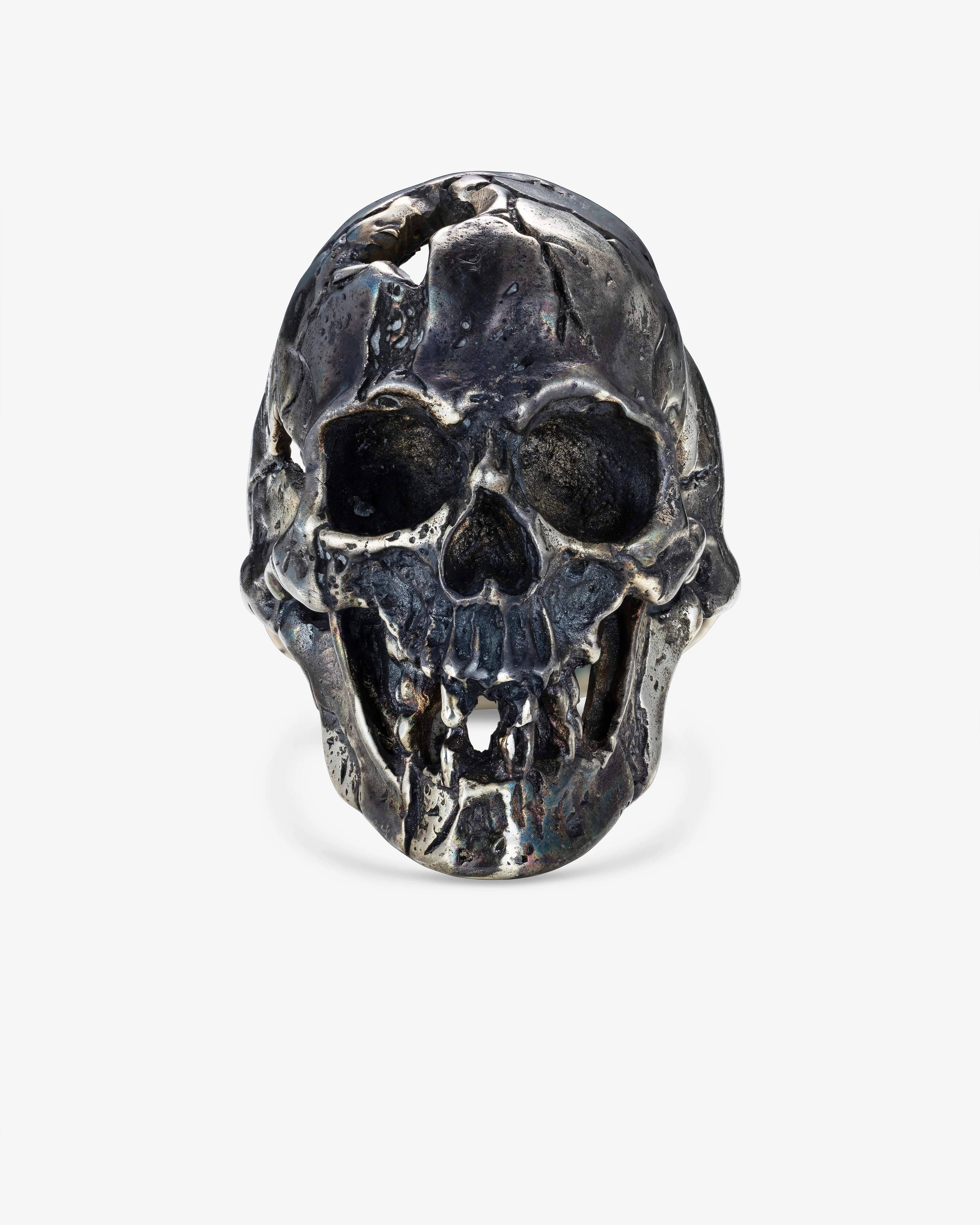 13 Lucky Monkey - Grieta Small Skull Ring - (Silver)