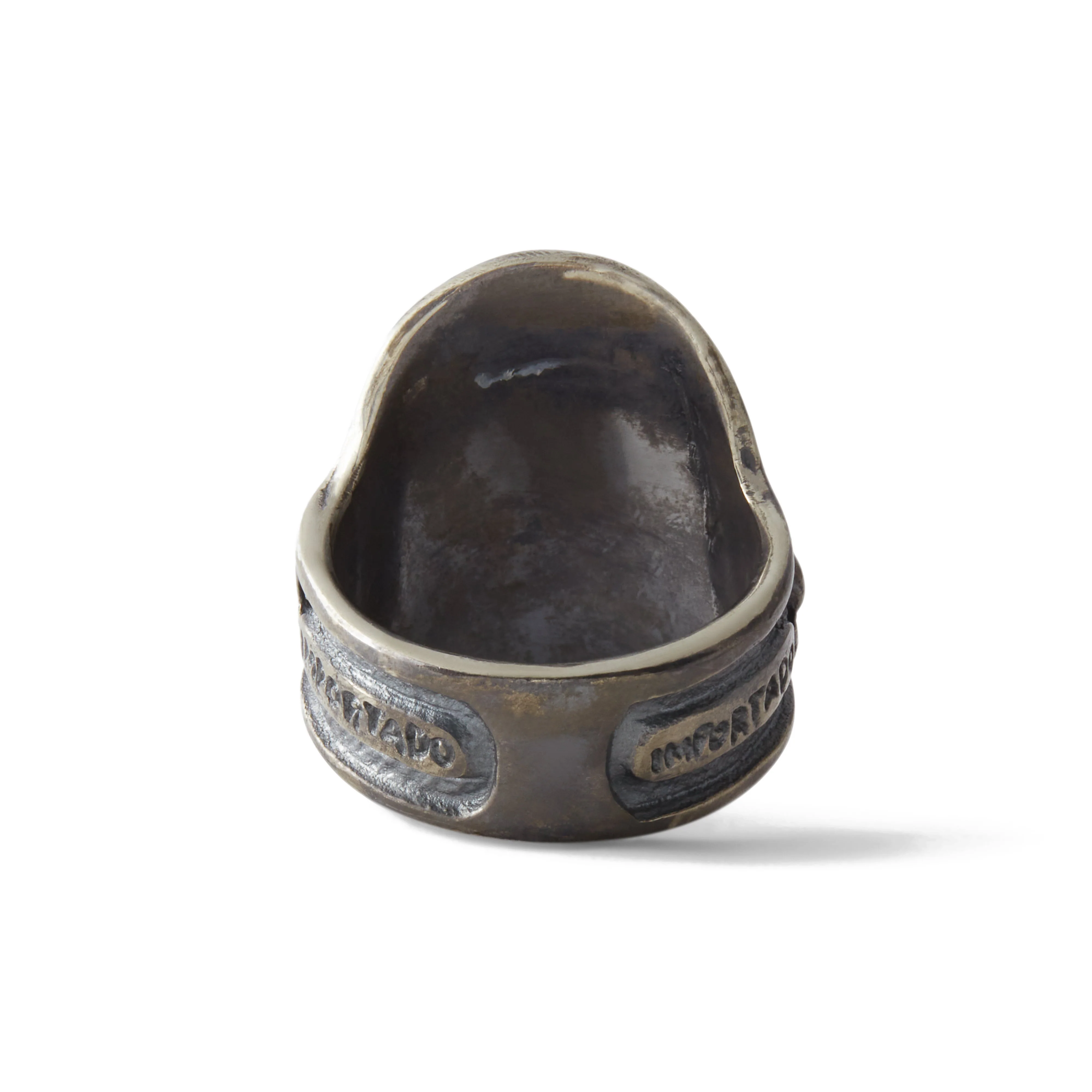 13 Lucky Monkey - Men’s Julietta Cigar Band Ring - (Stirling Silver) - Image 3