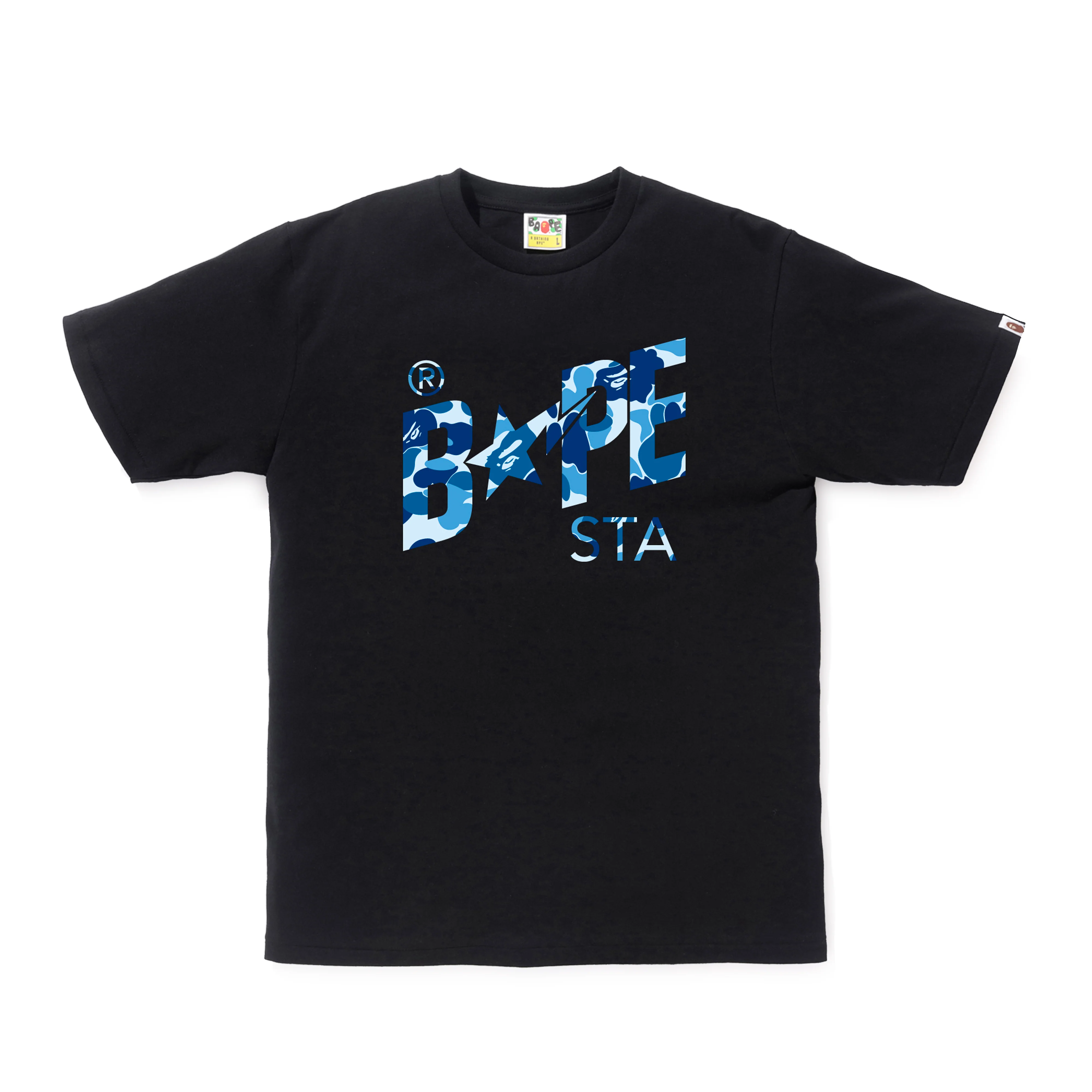 A BATHING APE® - ABC Camo Bape STA Logo Tee - (Black/Blue)