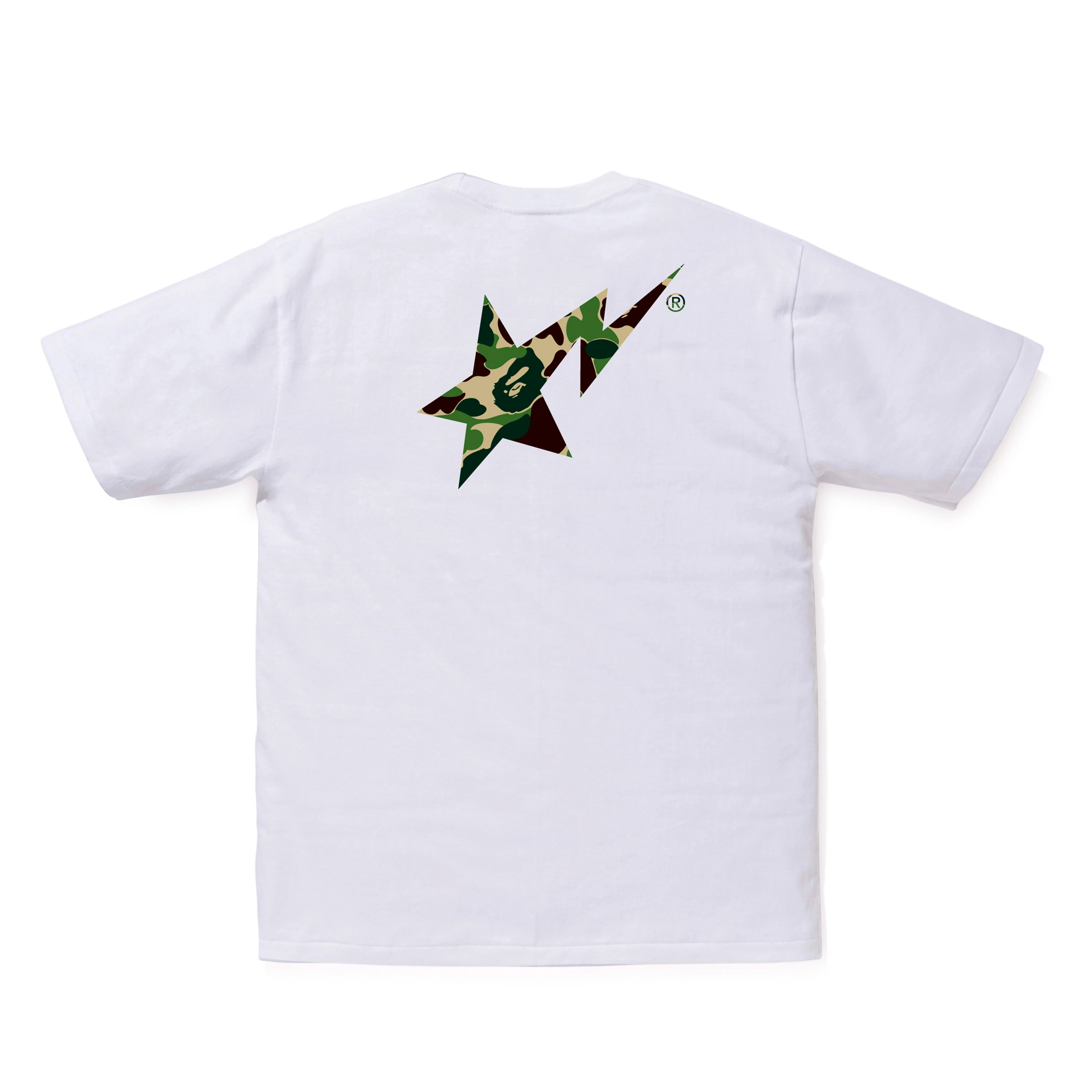 A BATHING APE® - ABC Camo Bape Sta Logo Tee - (White/Green) - Image 2