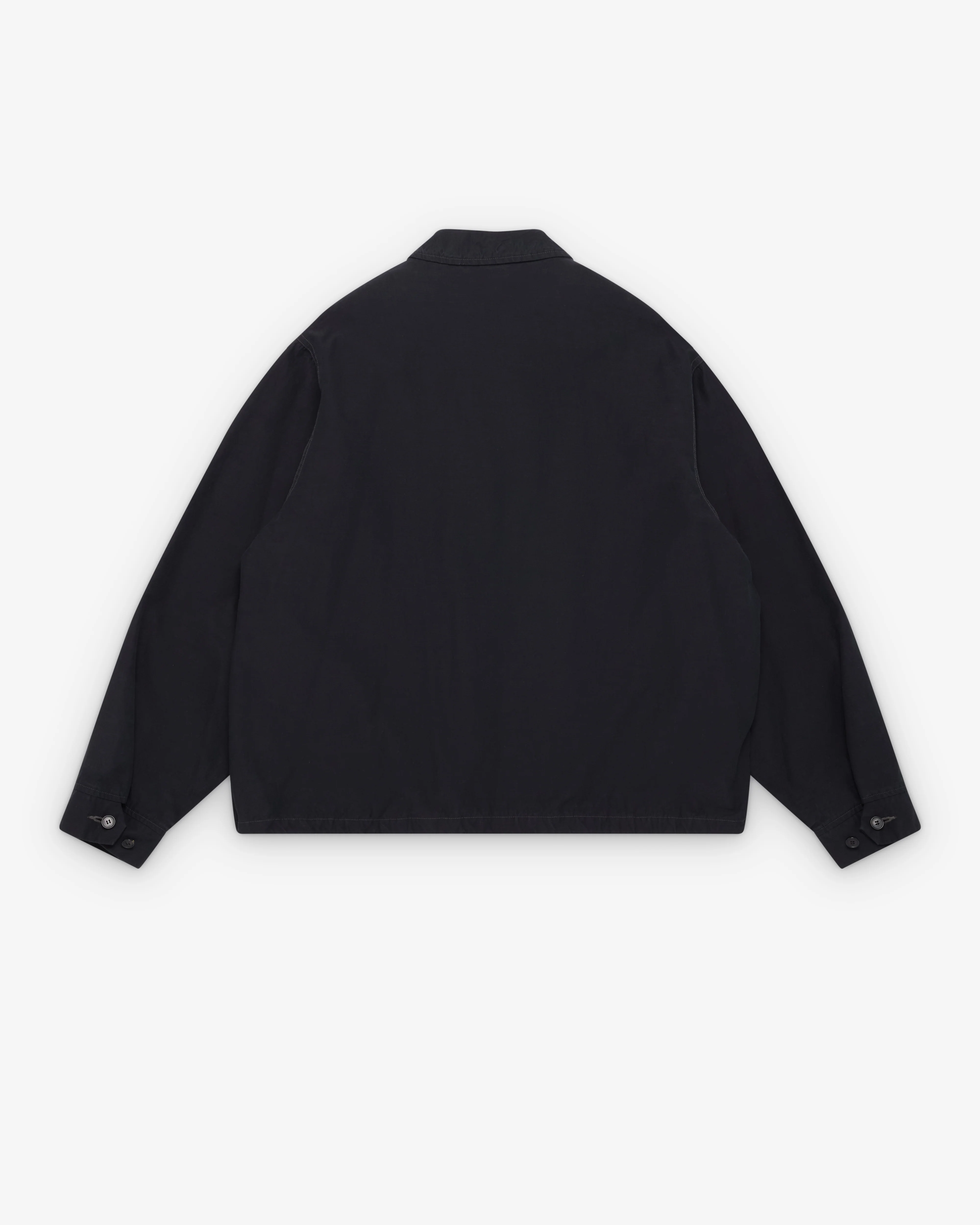 A.Presse - Men's Cotton Gabardine Coat - (Black) - Image 2