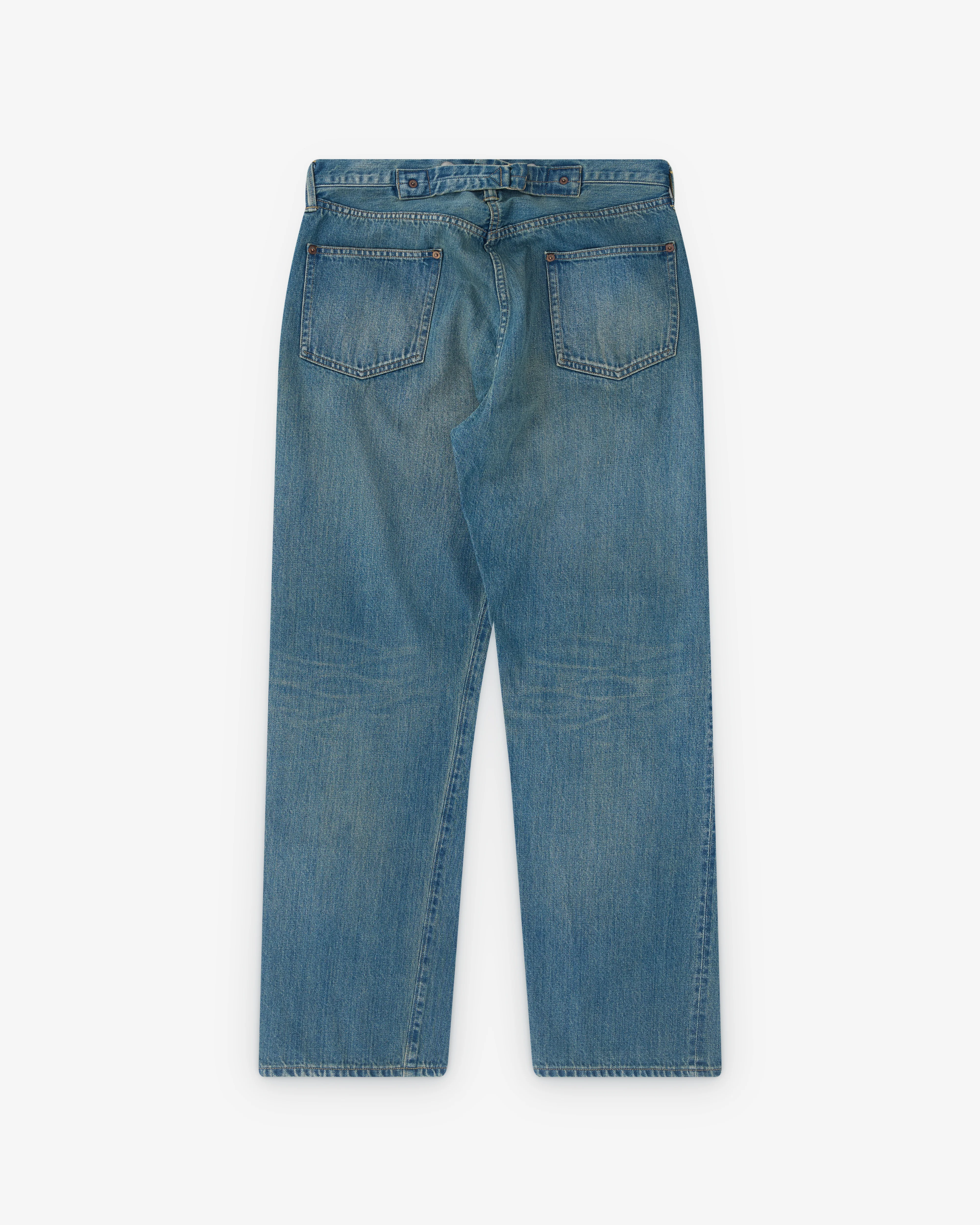 A.Presse - Men’s No.2 Washed Denim Pants - (Indigo) - Image 2