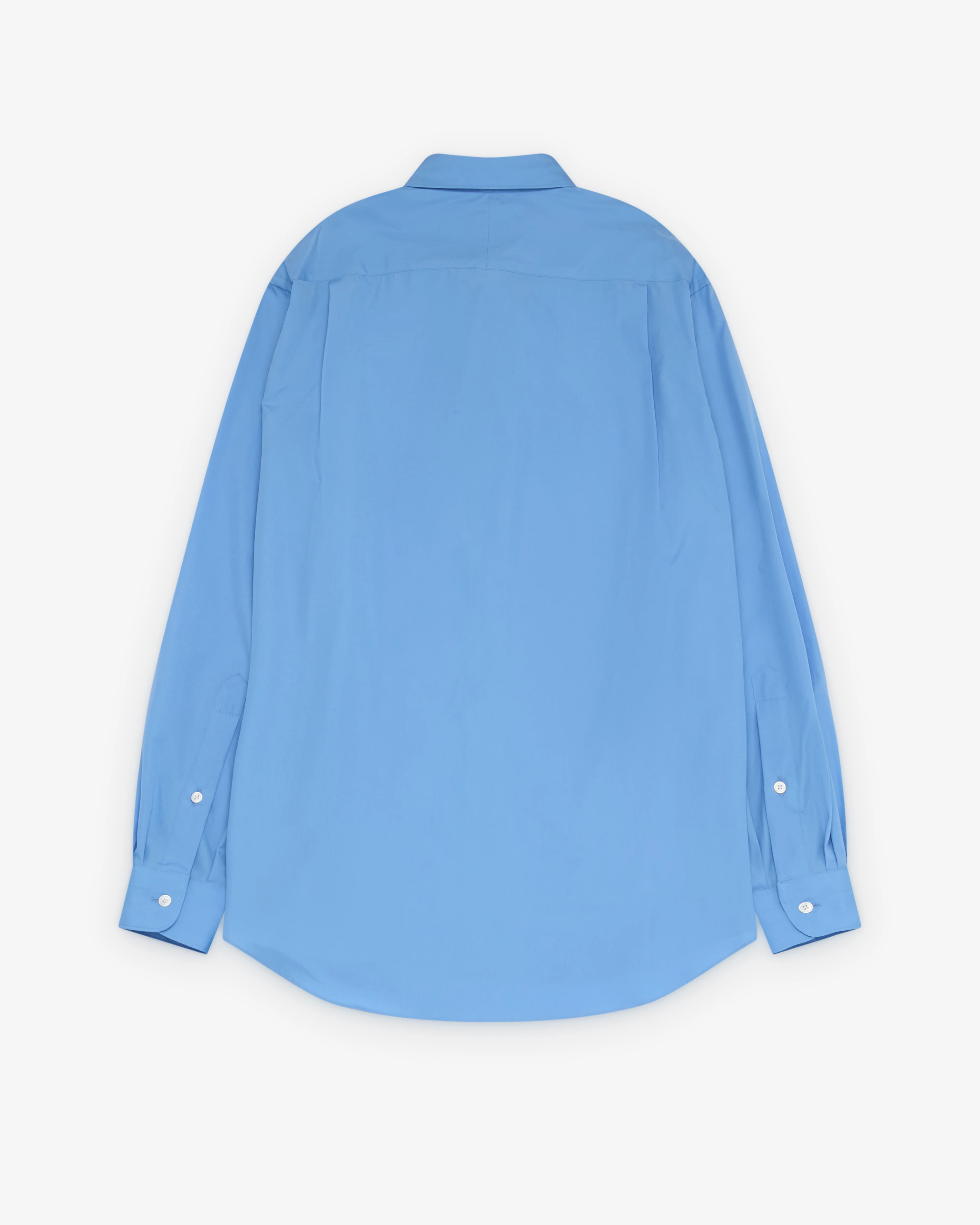 A.Presse - Men's Regular Collar Shirt - (Sax Blue) - Image 2