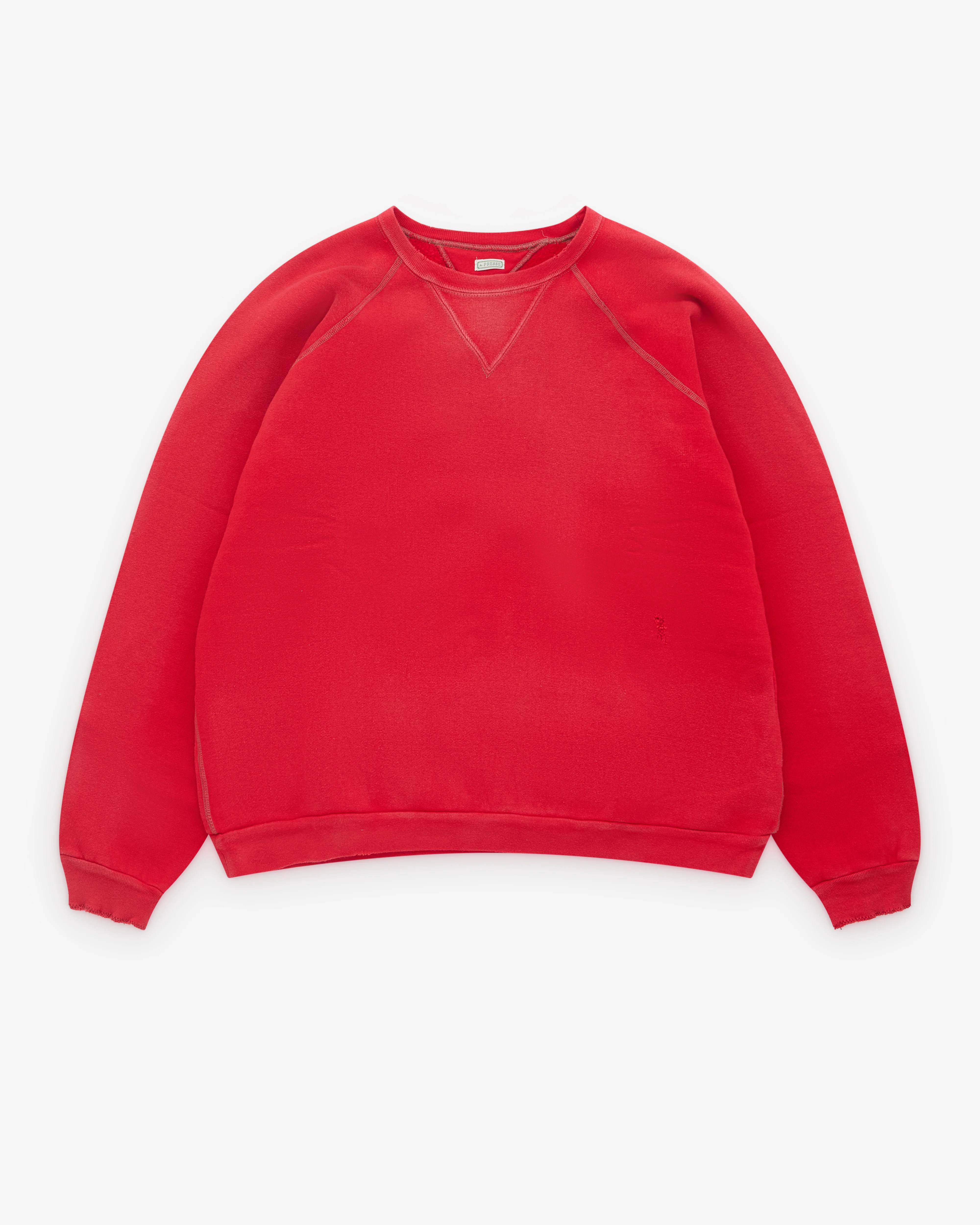 A.Presse - Men’s Vintage Double V Sweatshirt - (Red)