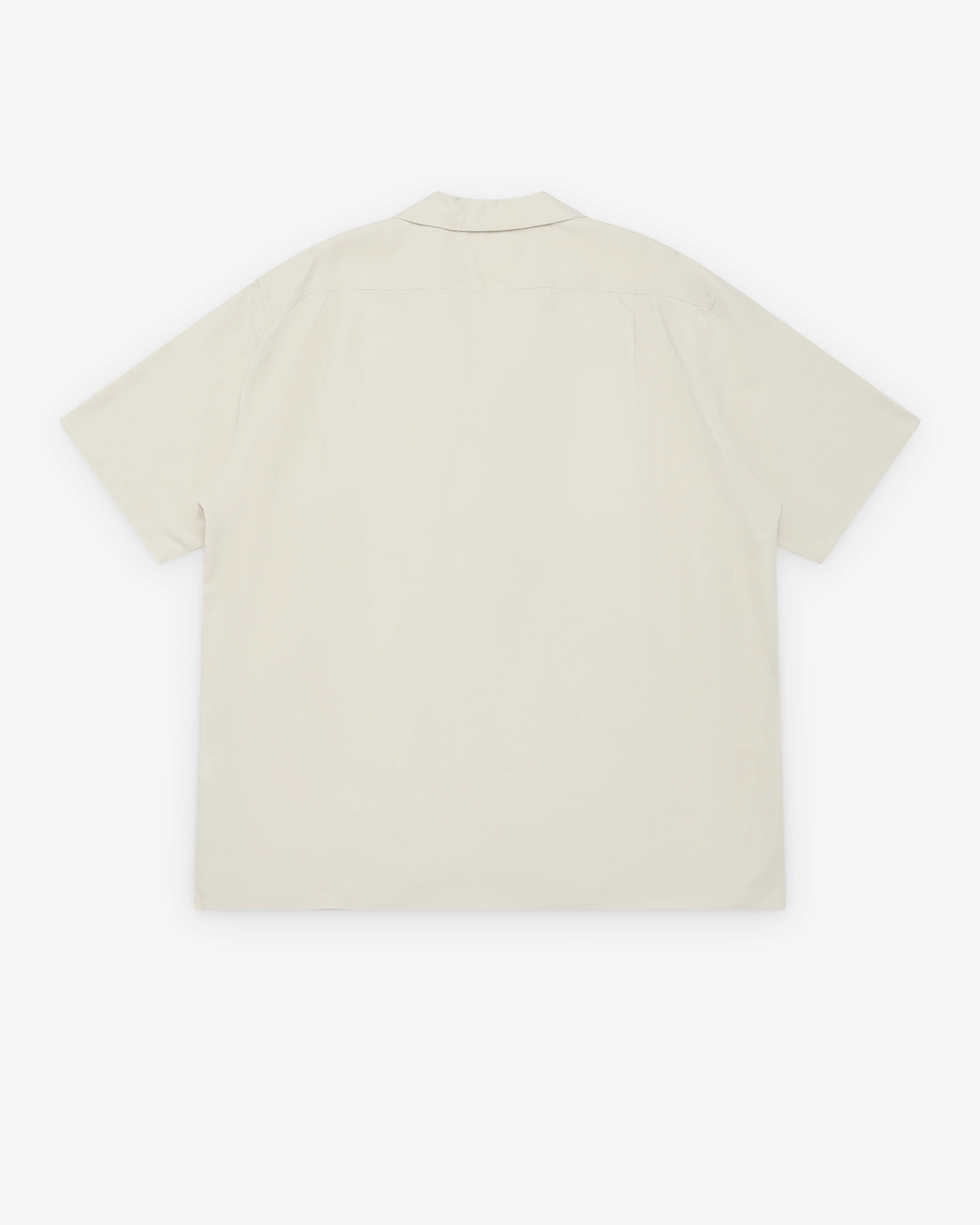 A.Presse - Men's Vintage Short Sleeve Open Collar Shirt - (Ecru) - Image 2