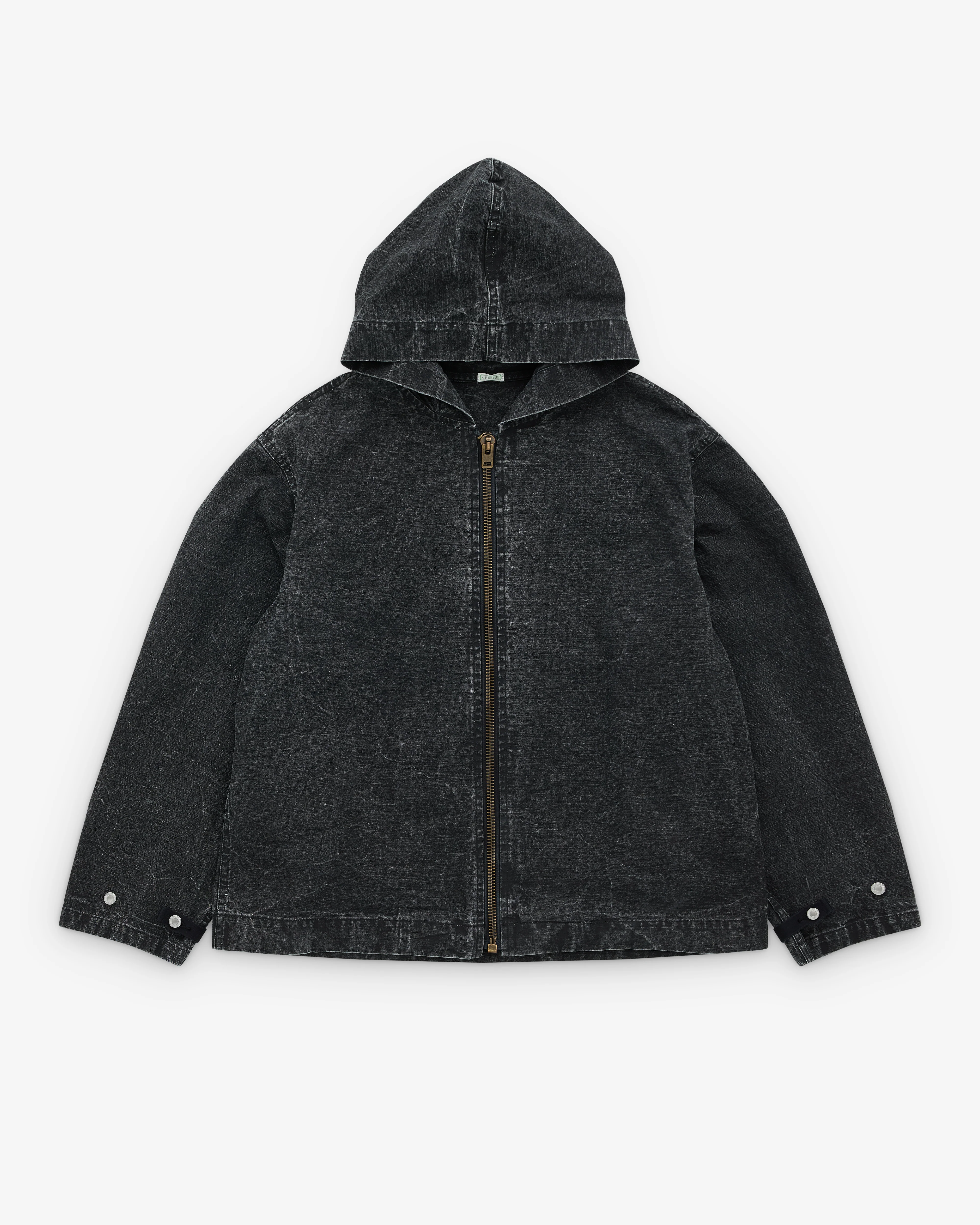 A.Presse - Men’s Vintage US Navy Zip Hoodie - (Black)