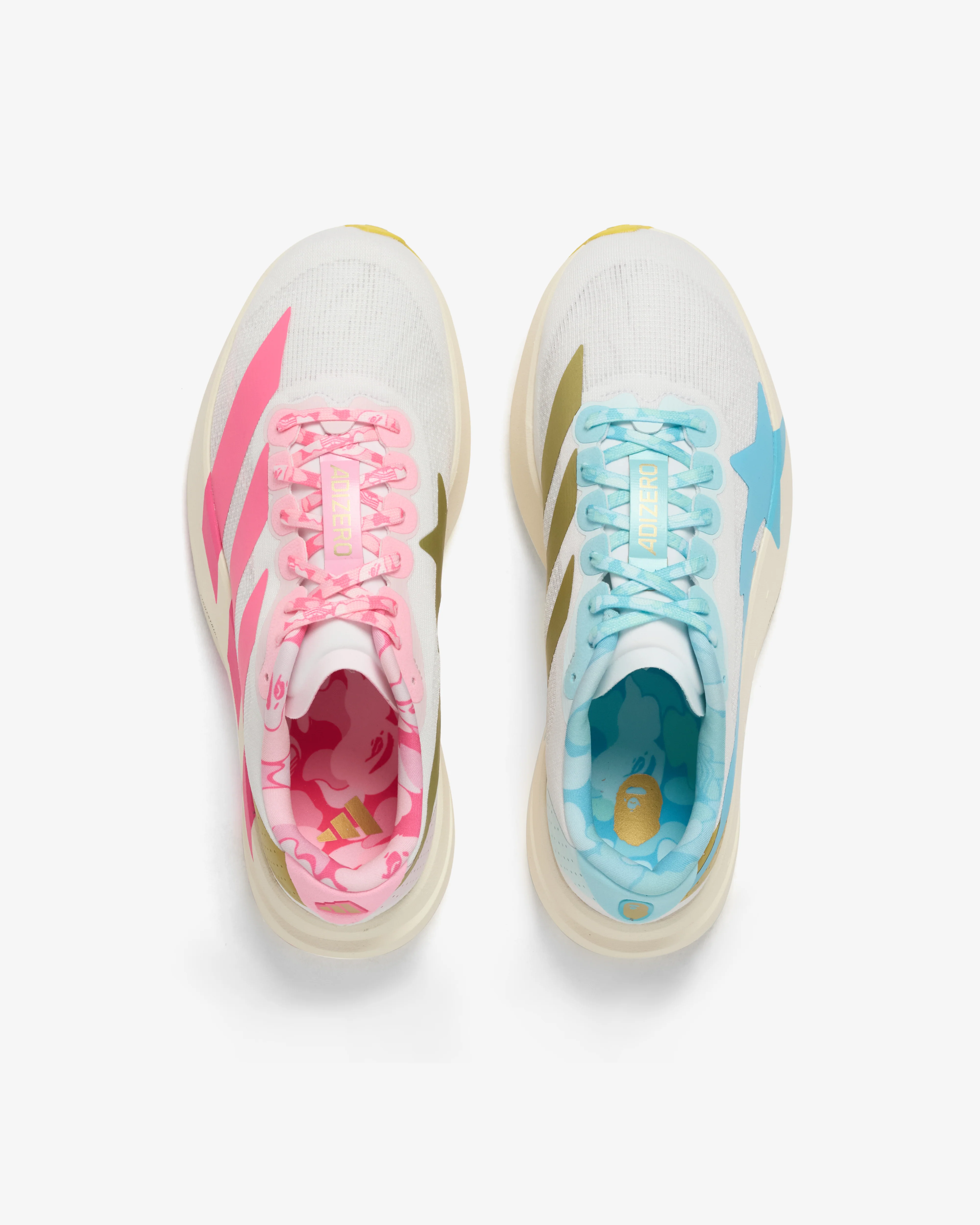 Adidas - Men's Bape Adizero EVO SL - (Blue/Pink/Gold) - Image 5