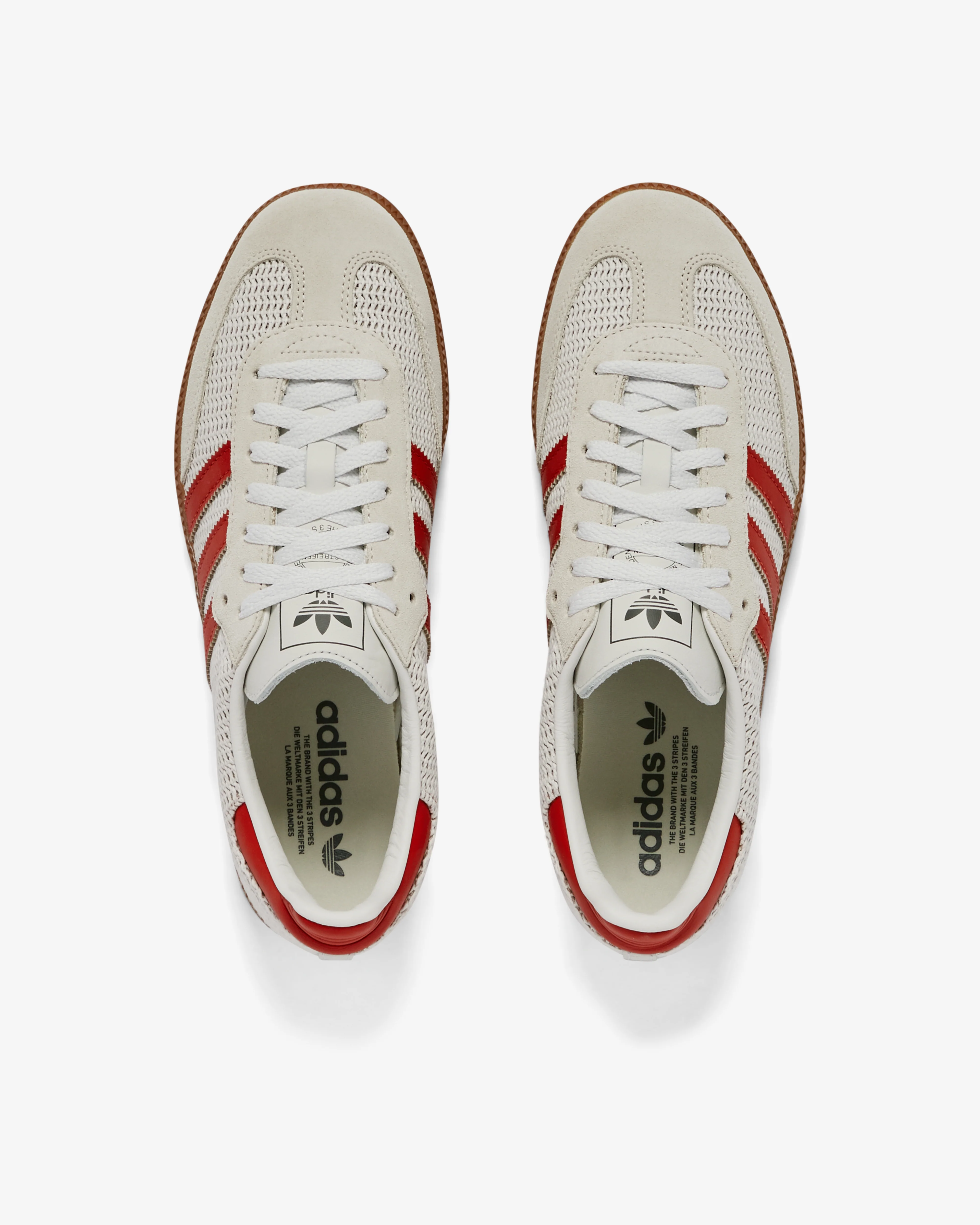 adidas - Men’s Samba OG - (Crystal White/ Preloved Red) - Image 6