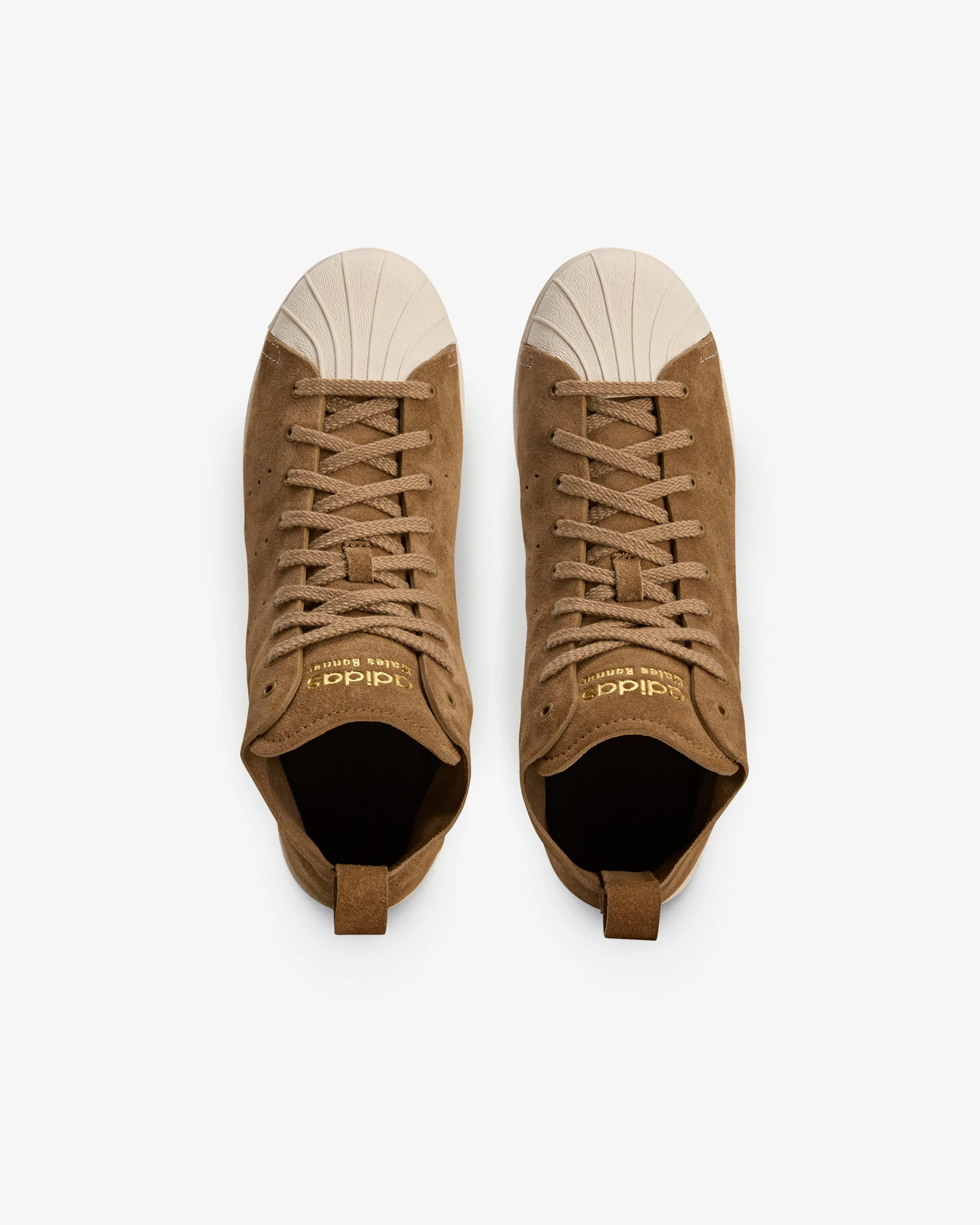 Adidas - Wales Bonner Men’s Superstar Hi - (Tan Brown/Core White) - Image 5