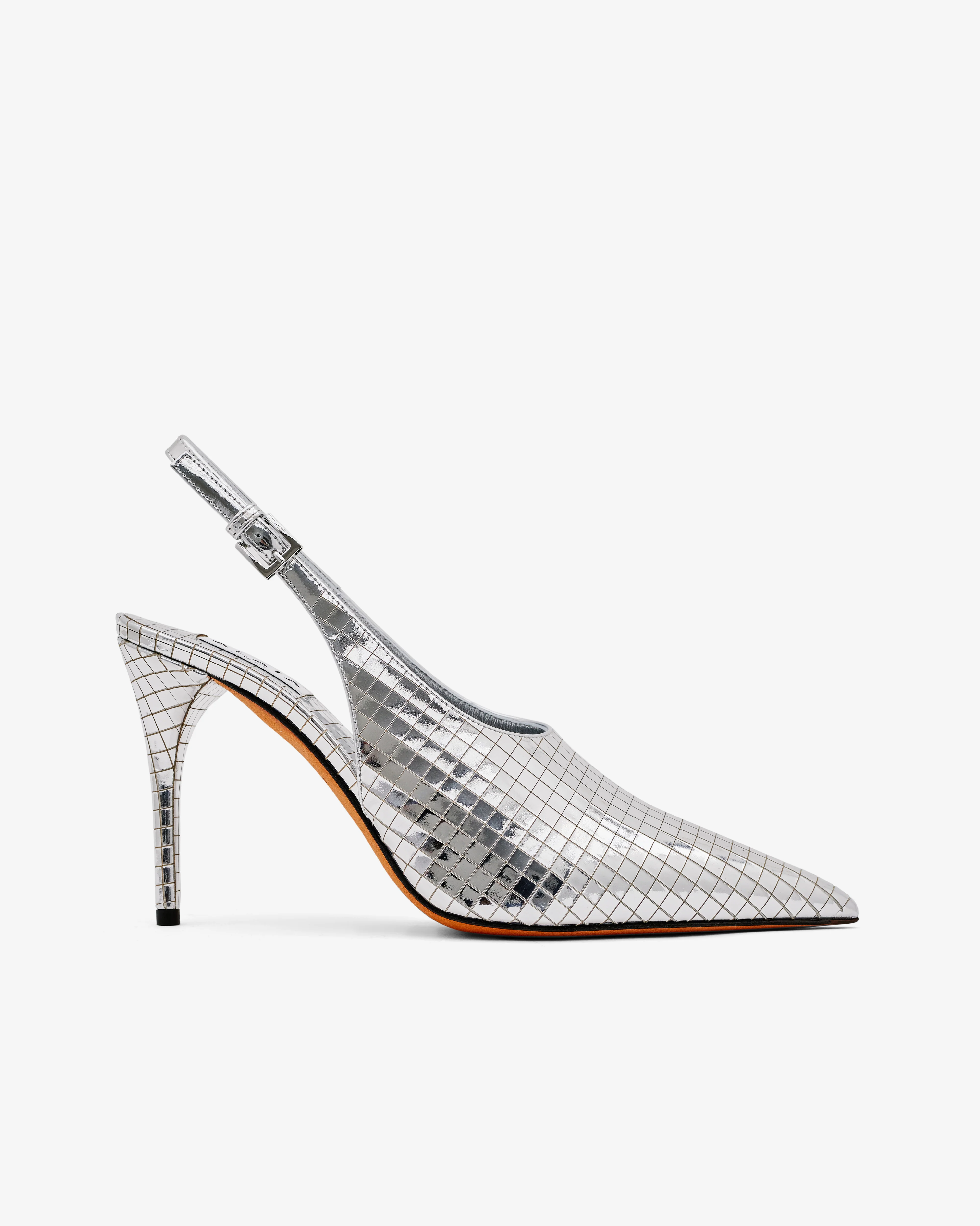 Alaïa - Women’s Art Deco Slingbacks - (Silver)
