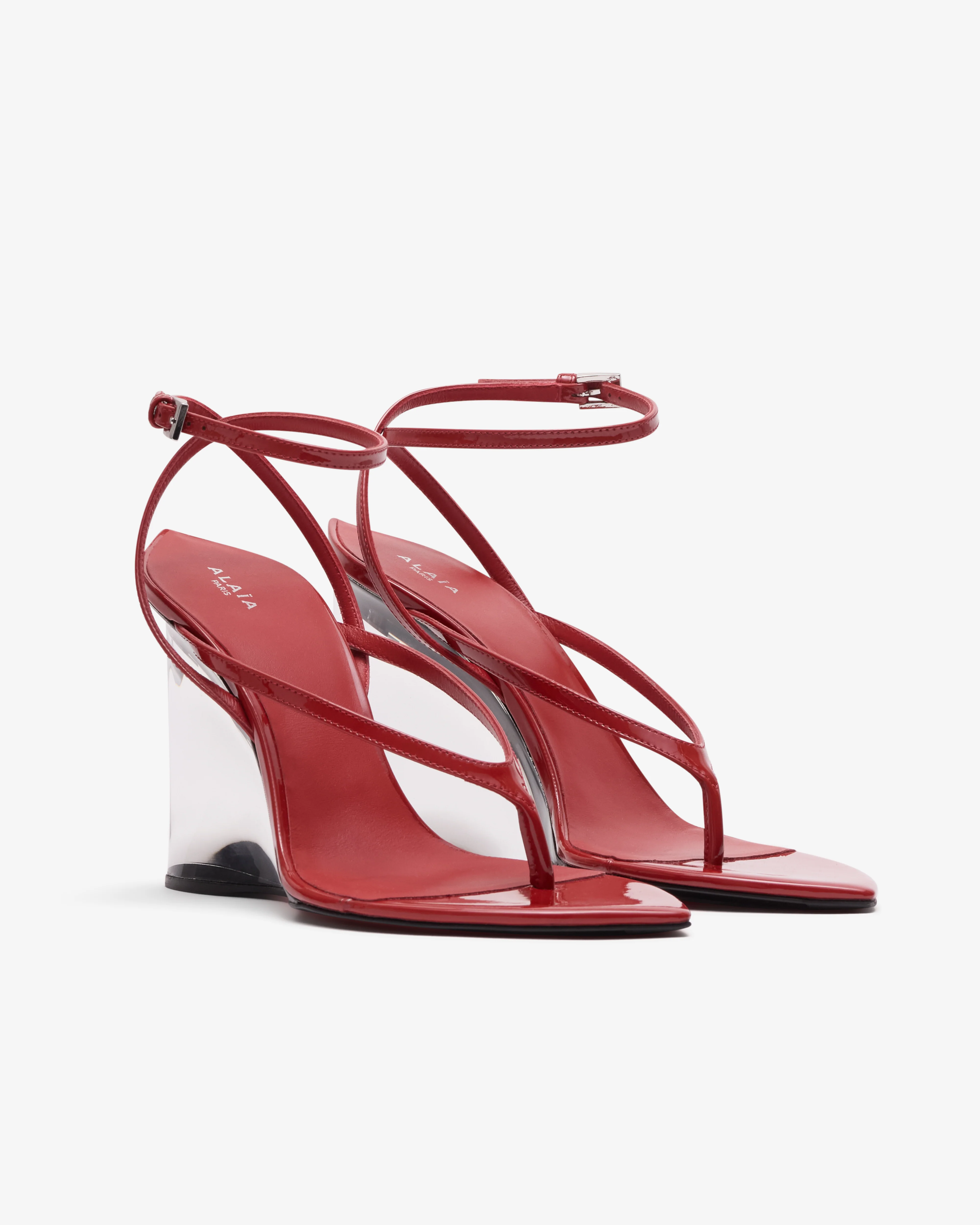 Alaïa - Women's invisible Thong Sandals - (Burnt Orange) - Image 3