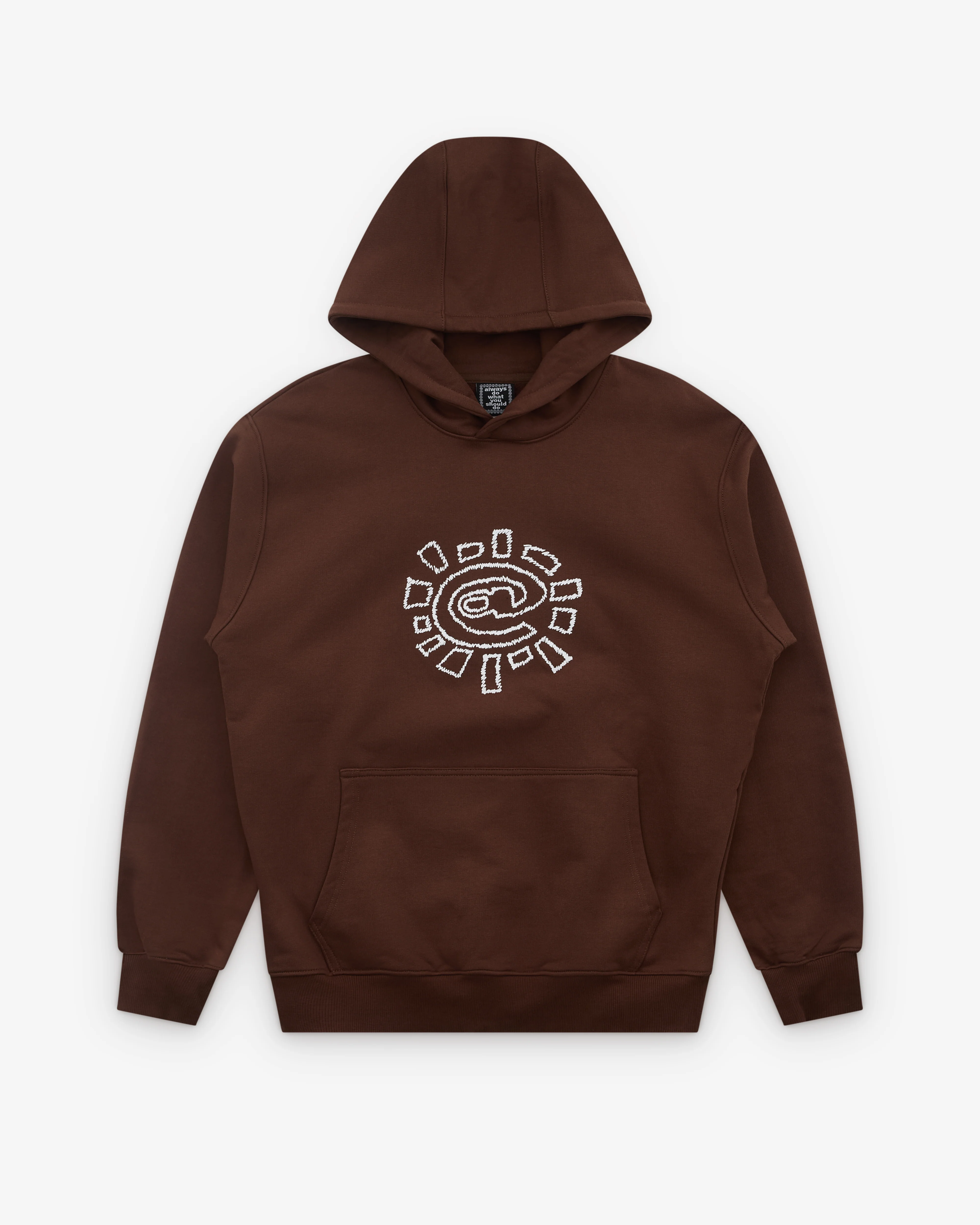 Always Do What You Should Do - Men's Scribble @Sun Hoodie - (Brown)