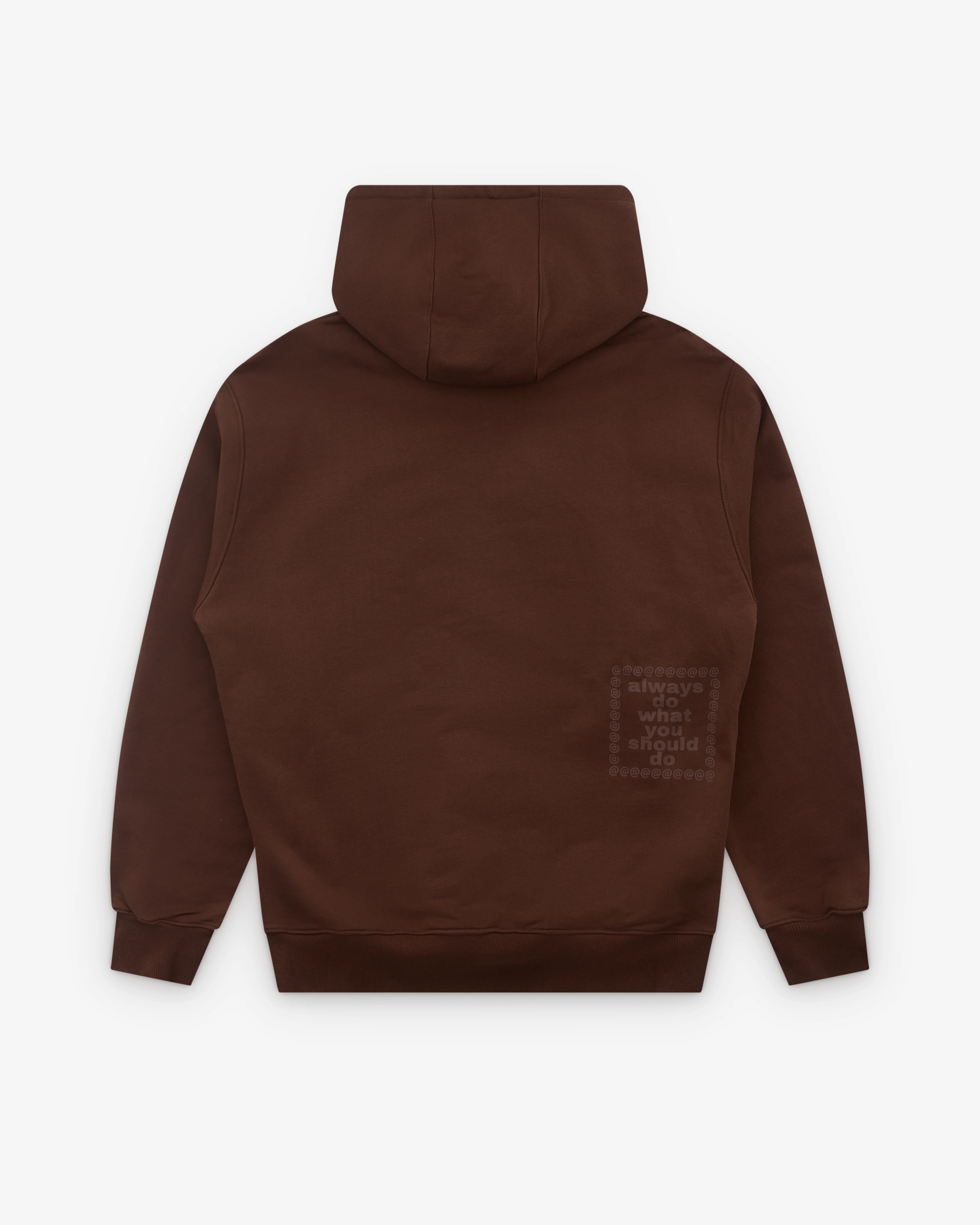 Always Do What You Should Do - Men's Scribble @Sun Hoodie - (Brown) - Image 2