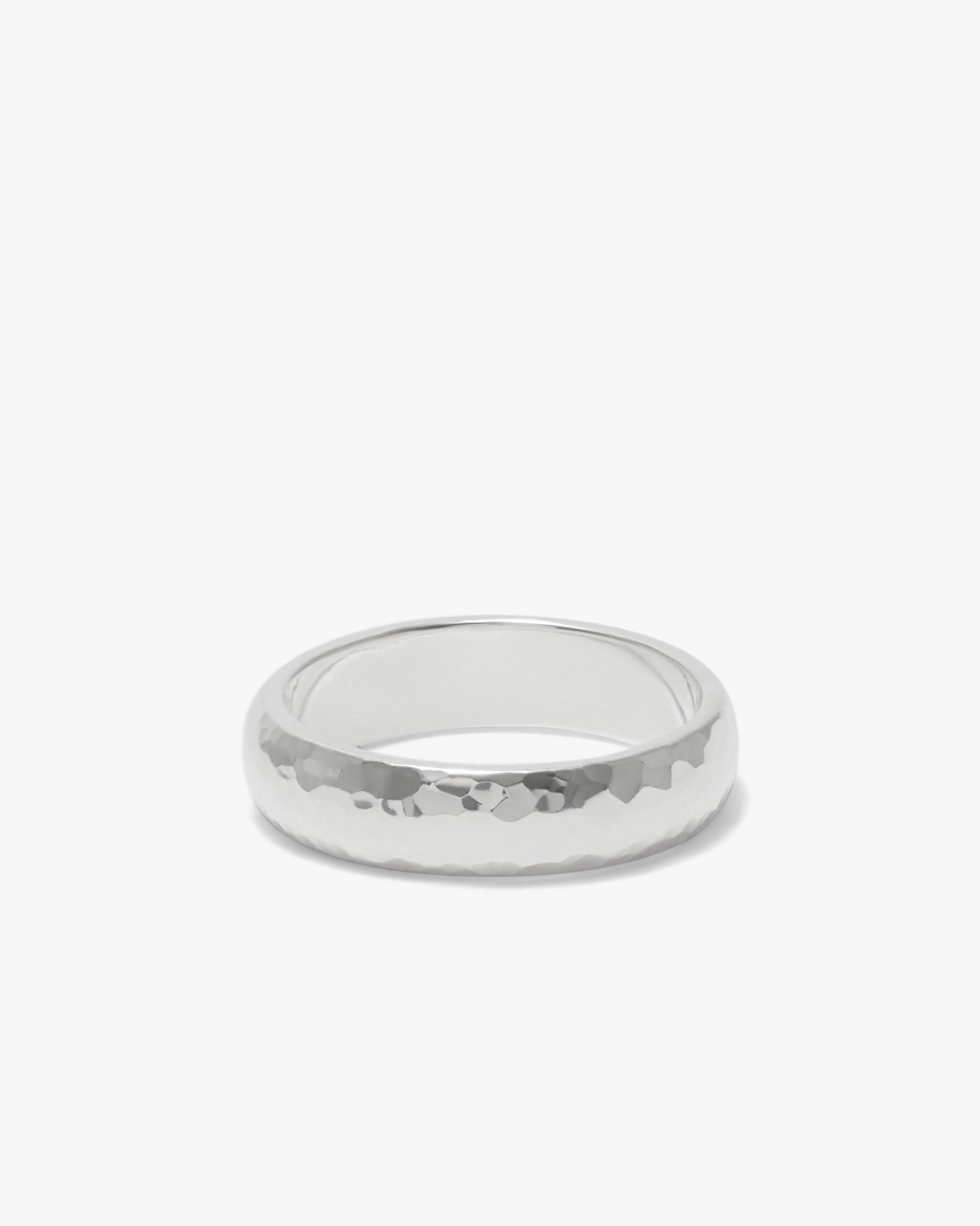 Bunney - Hammered Band Ring - (Silver) - Image 3