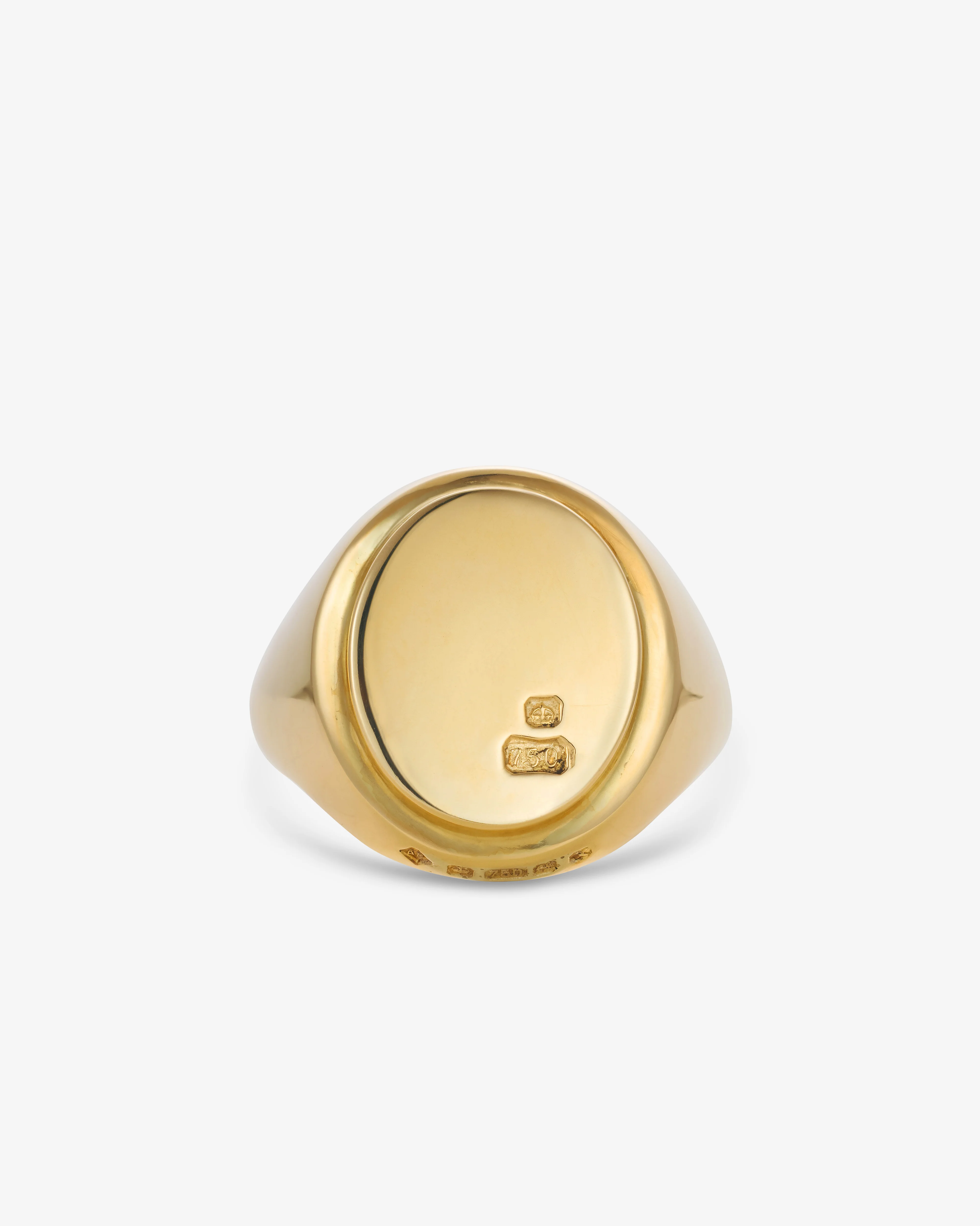 Bunney  - Oval Signet Ring -  (Yellow Gold)