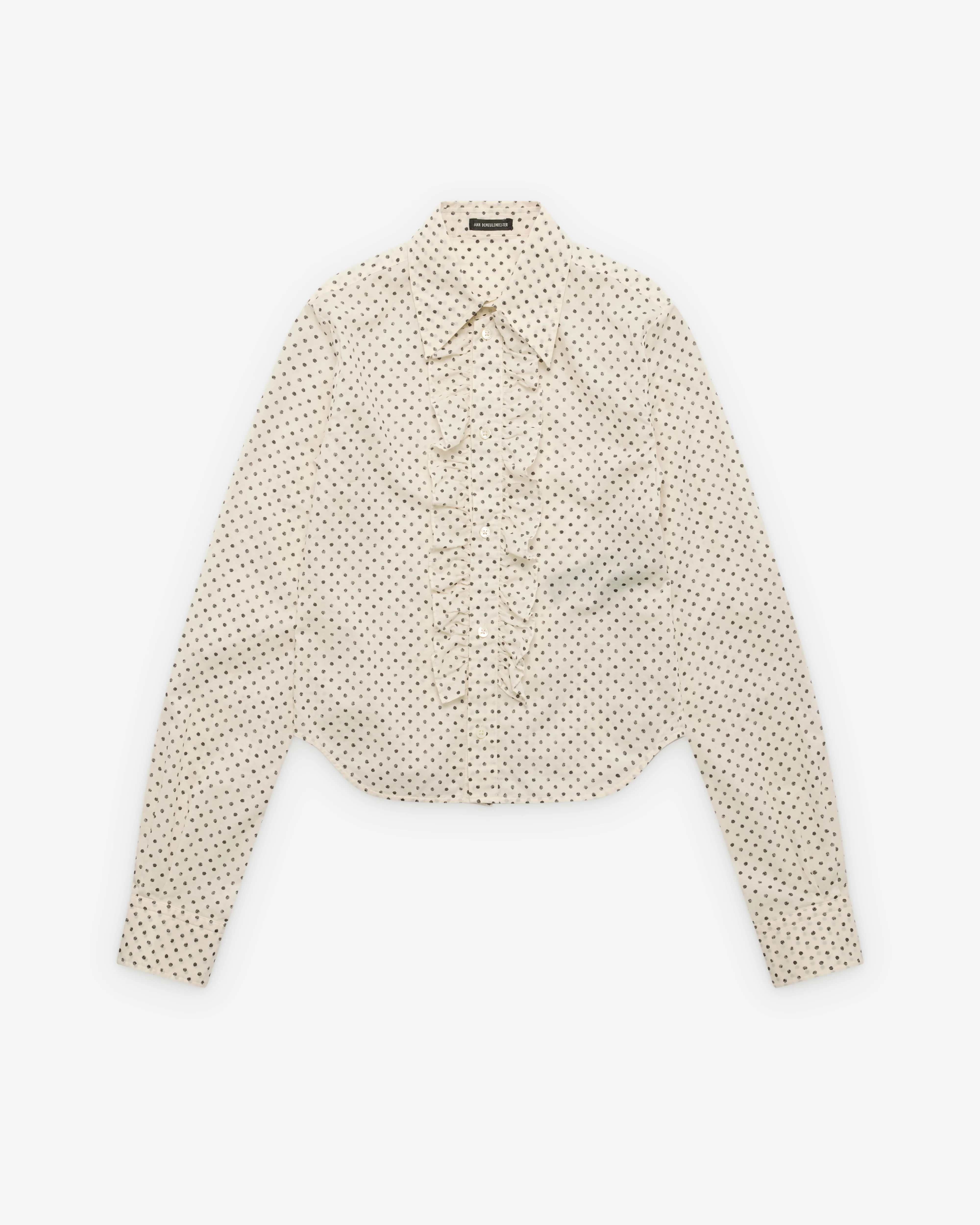 Ann Demeulemeester - Women's Erma Slim Fit Ruffled Shirt - (Natural White)