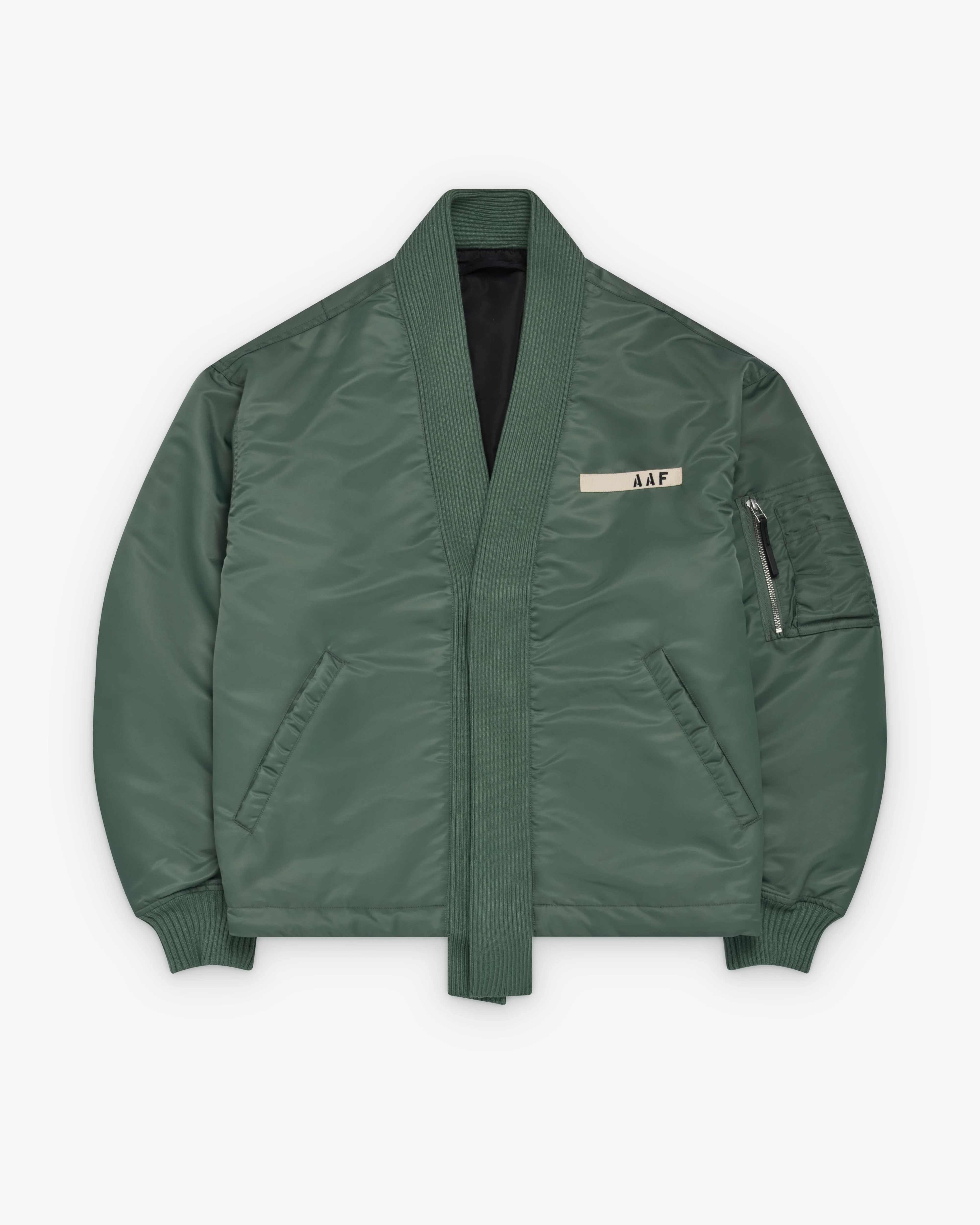 Applied Art Forms - Men's Reversible Haori Flight Jacket - (Teal Green)