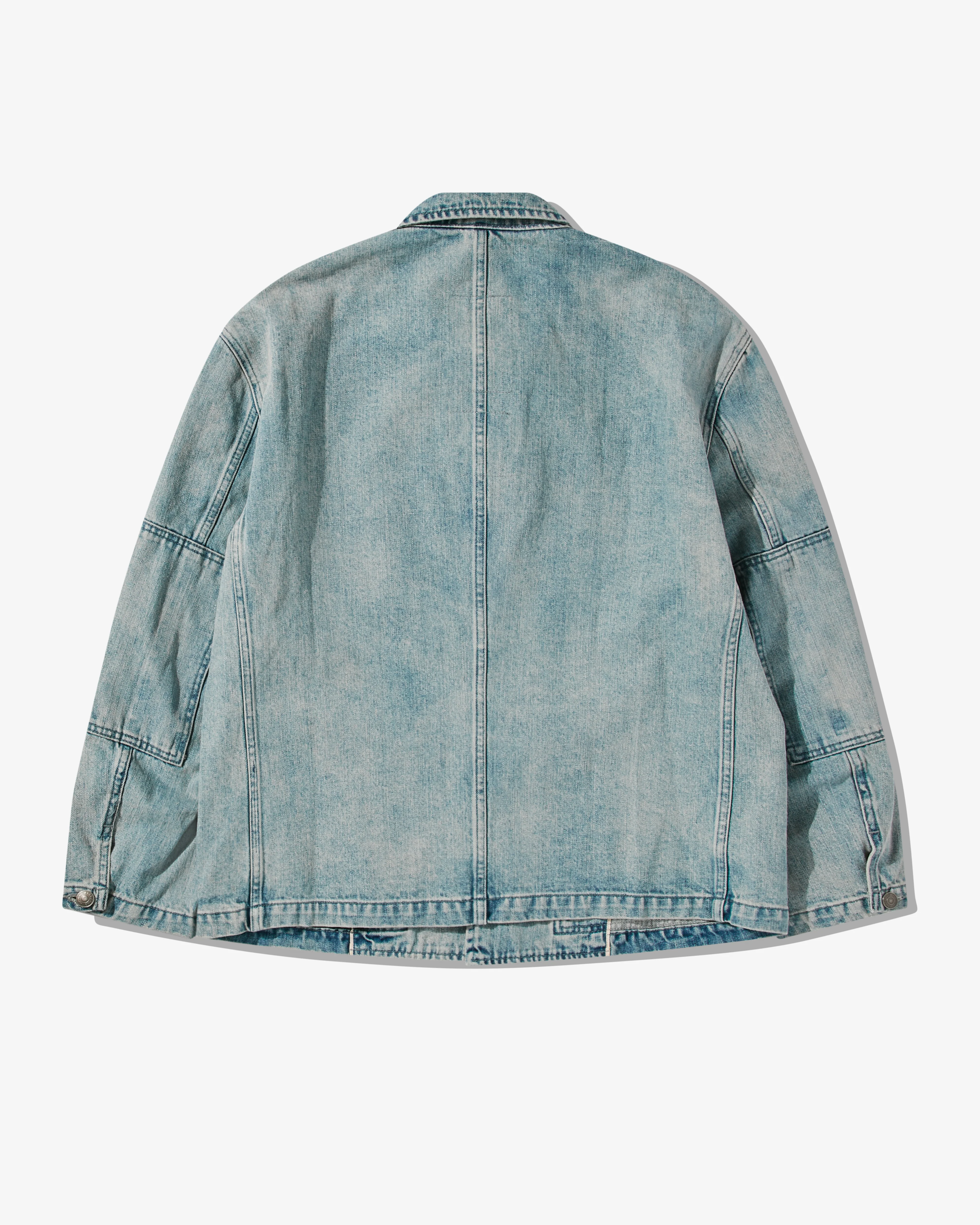 Applied Art Forms - Men’s BM1-5 Denim Chore Jacket - (Light Indigo) - Image 2