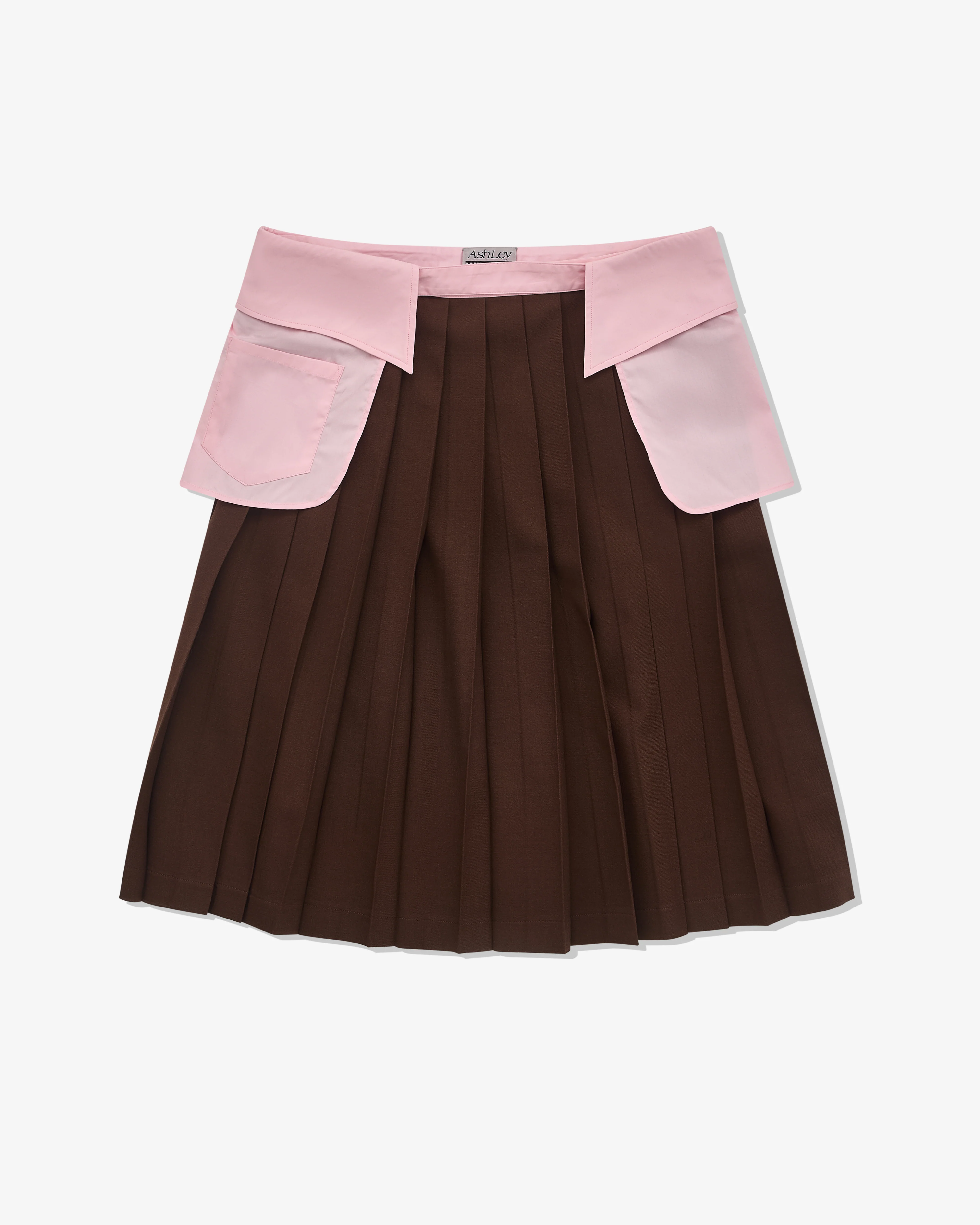 Ashley Williams - Women’s Collar Skirt - (Pink/Brown)