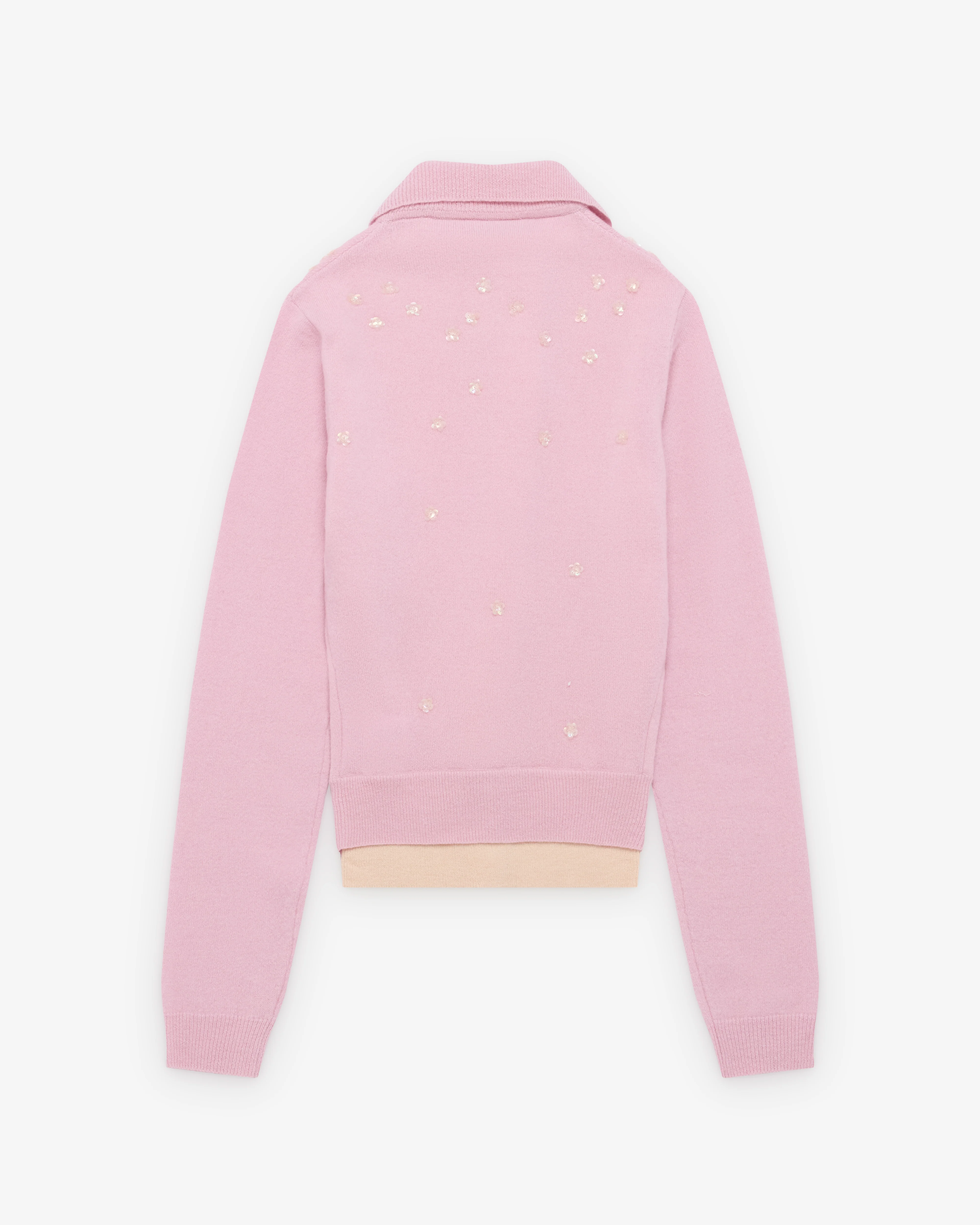 August Barron - Women's Double Embroidered Cardigan - (Pink/Peach) - Image 2