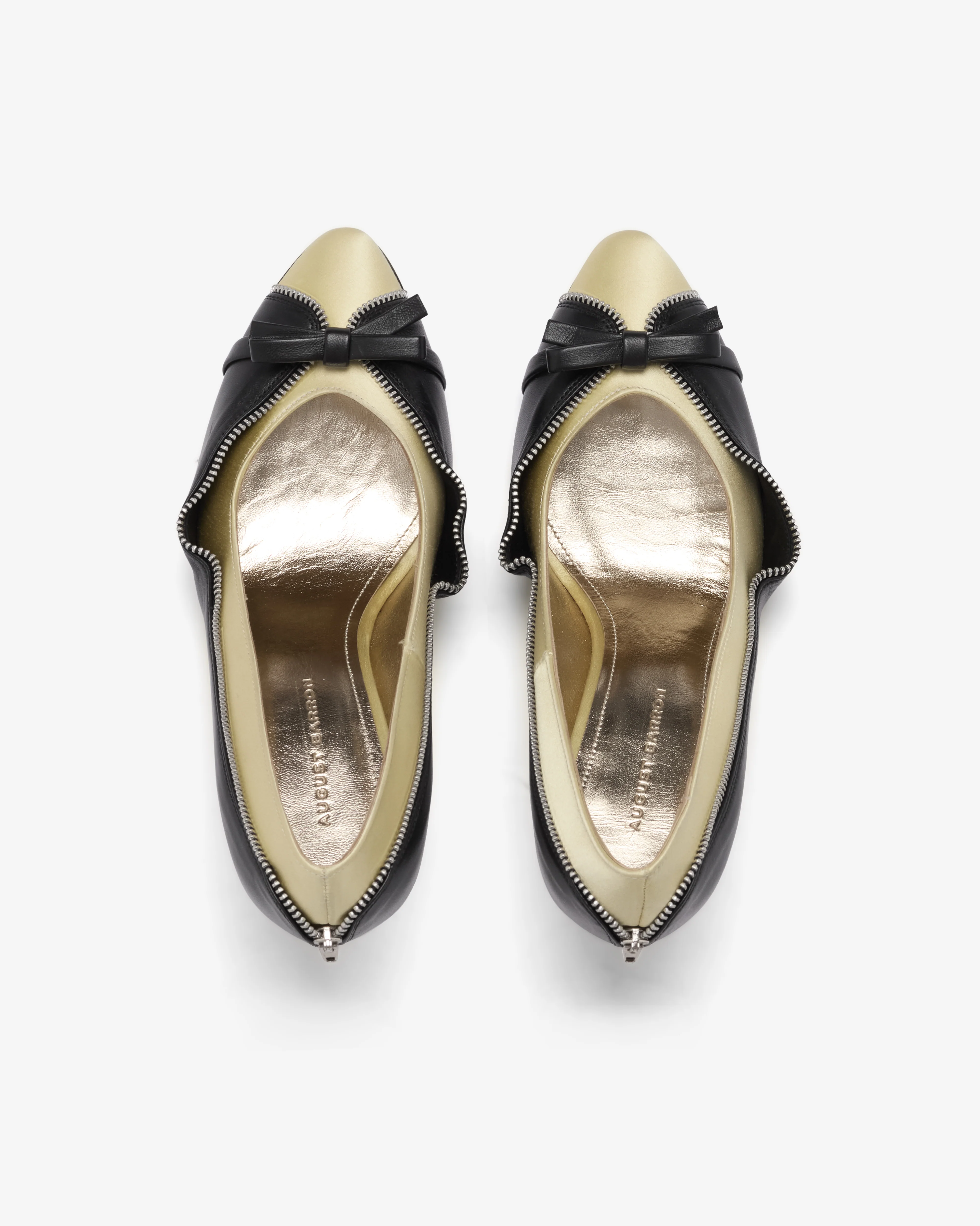 August Barron - Women's Unzipped Pump - (Black/Yellow) - Image 5