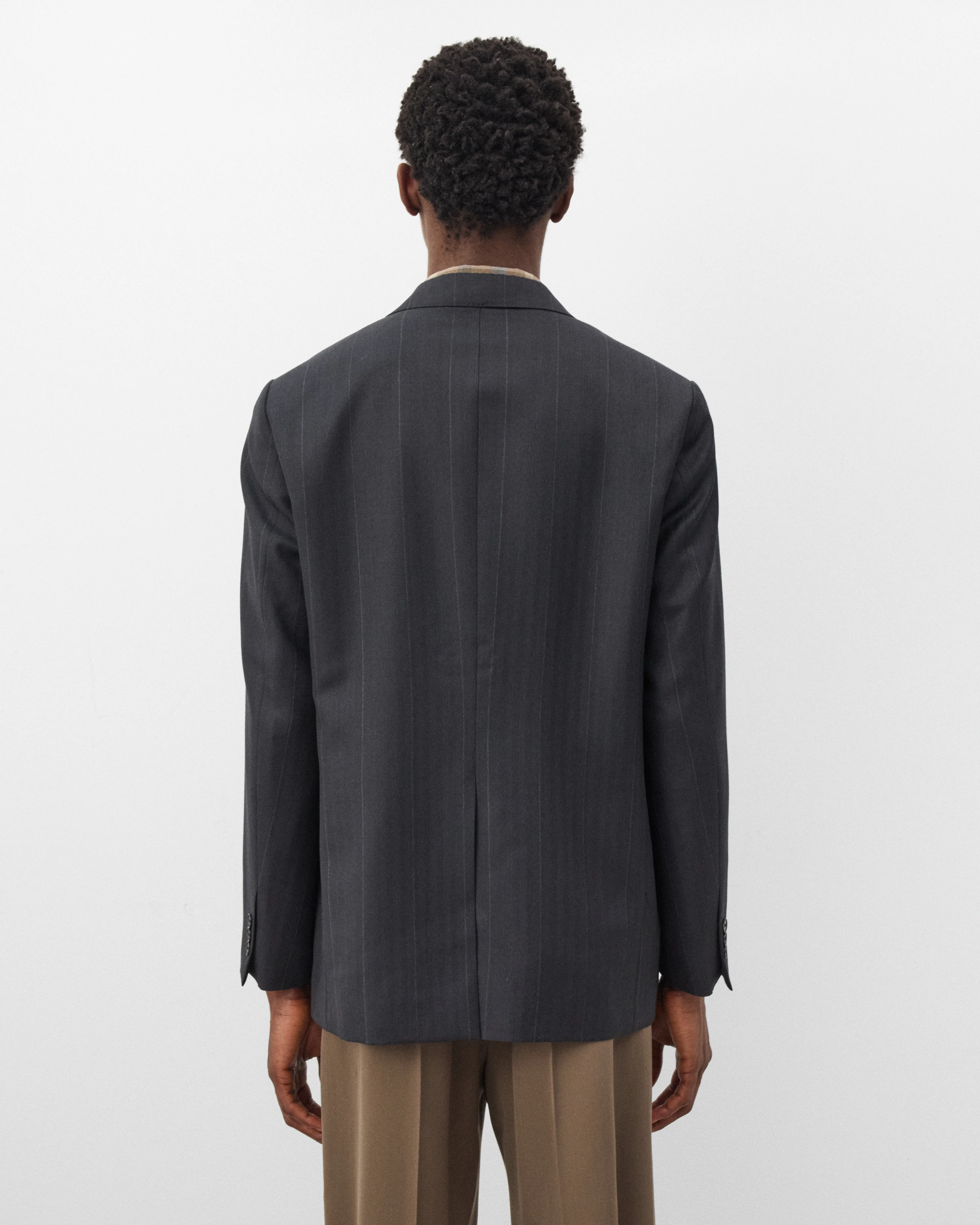 Auralee - Men's Bluefaced Wool Jacket - (Navy) - Image 5