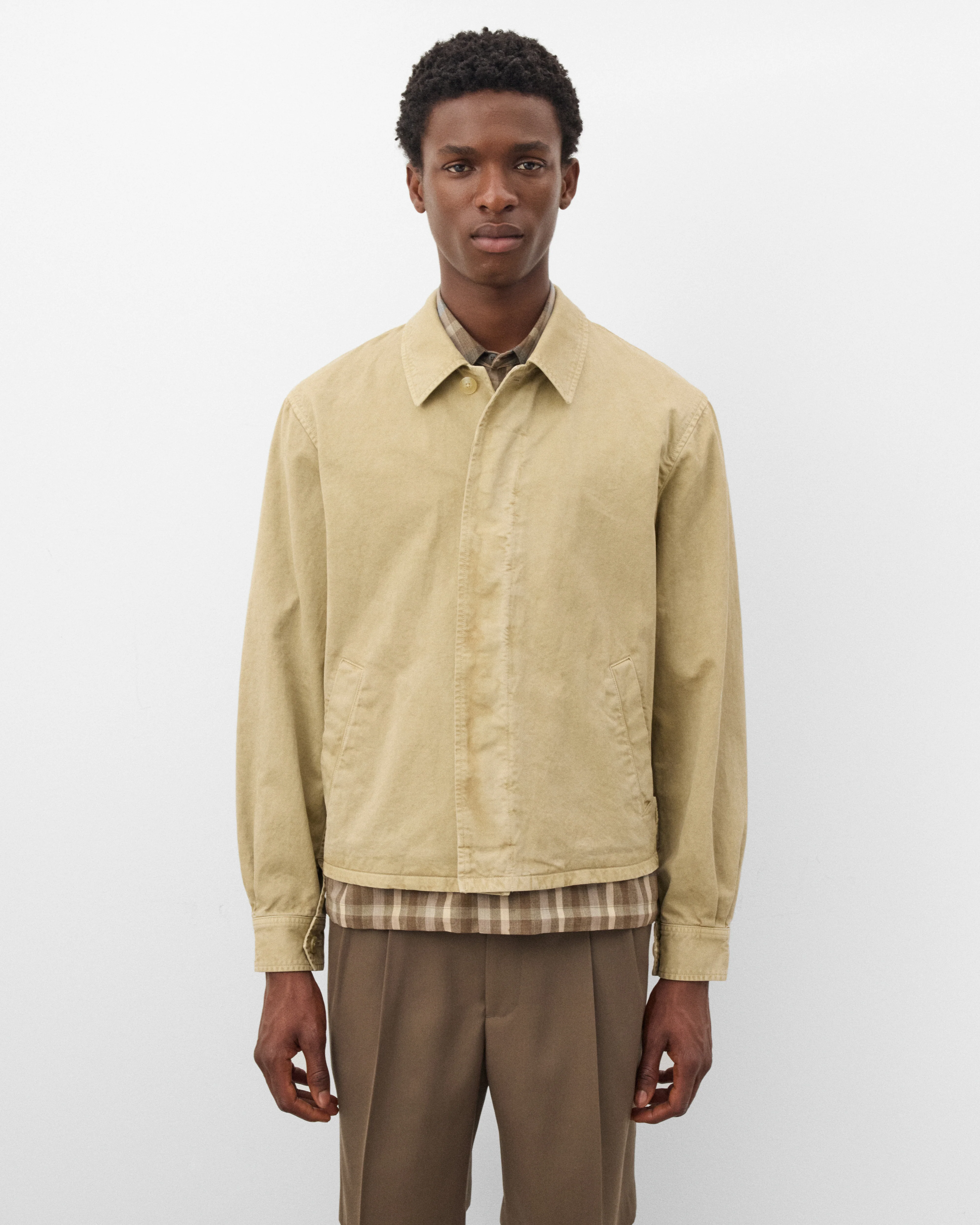 Auralee - Men's Finx Light Chino Jacket - (Beige) - Image 3