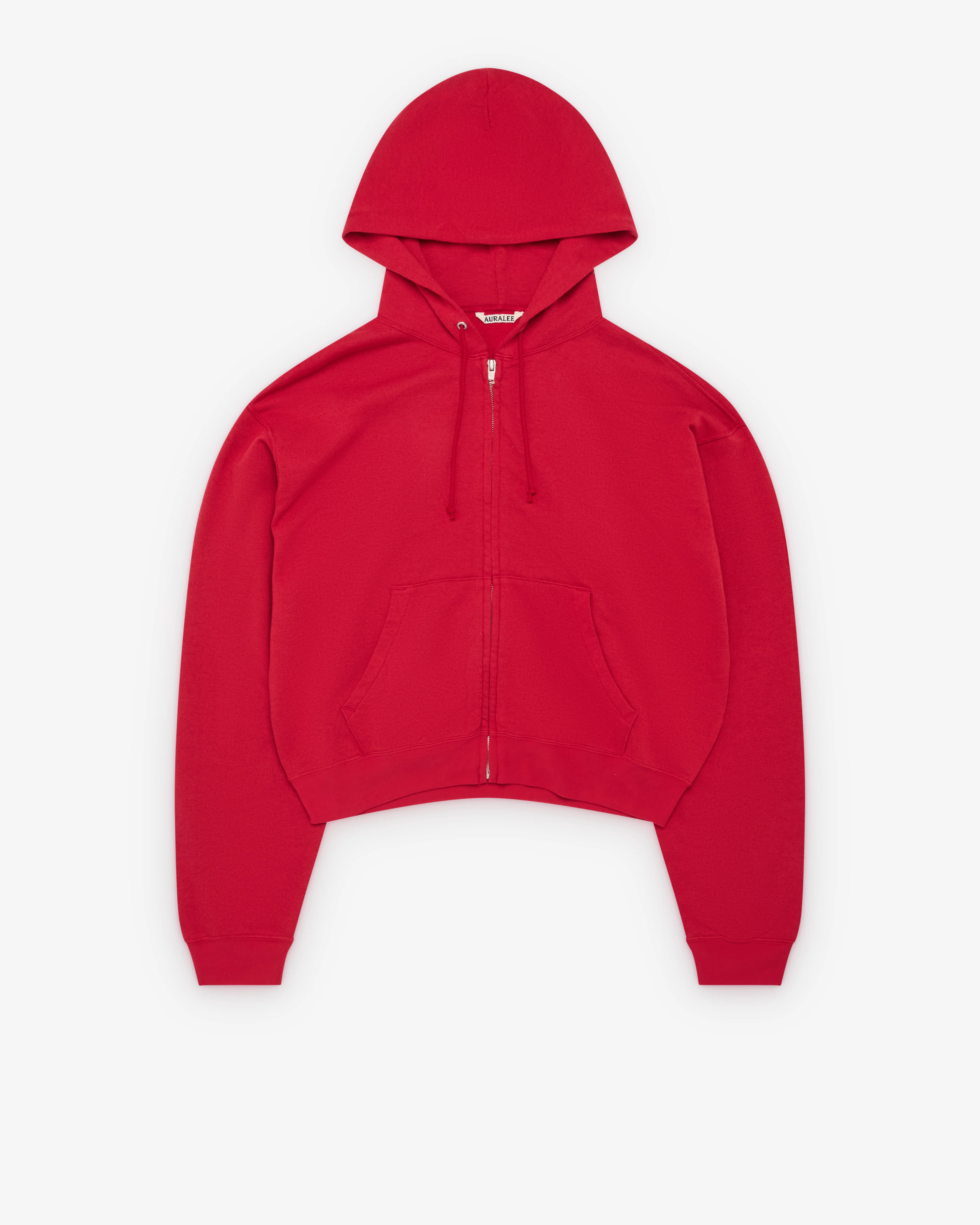 Auralee - Men's High Twist Light Zip Hoodie - (Red)