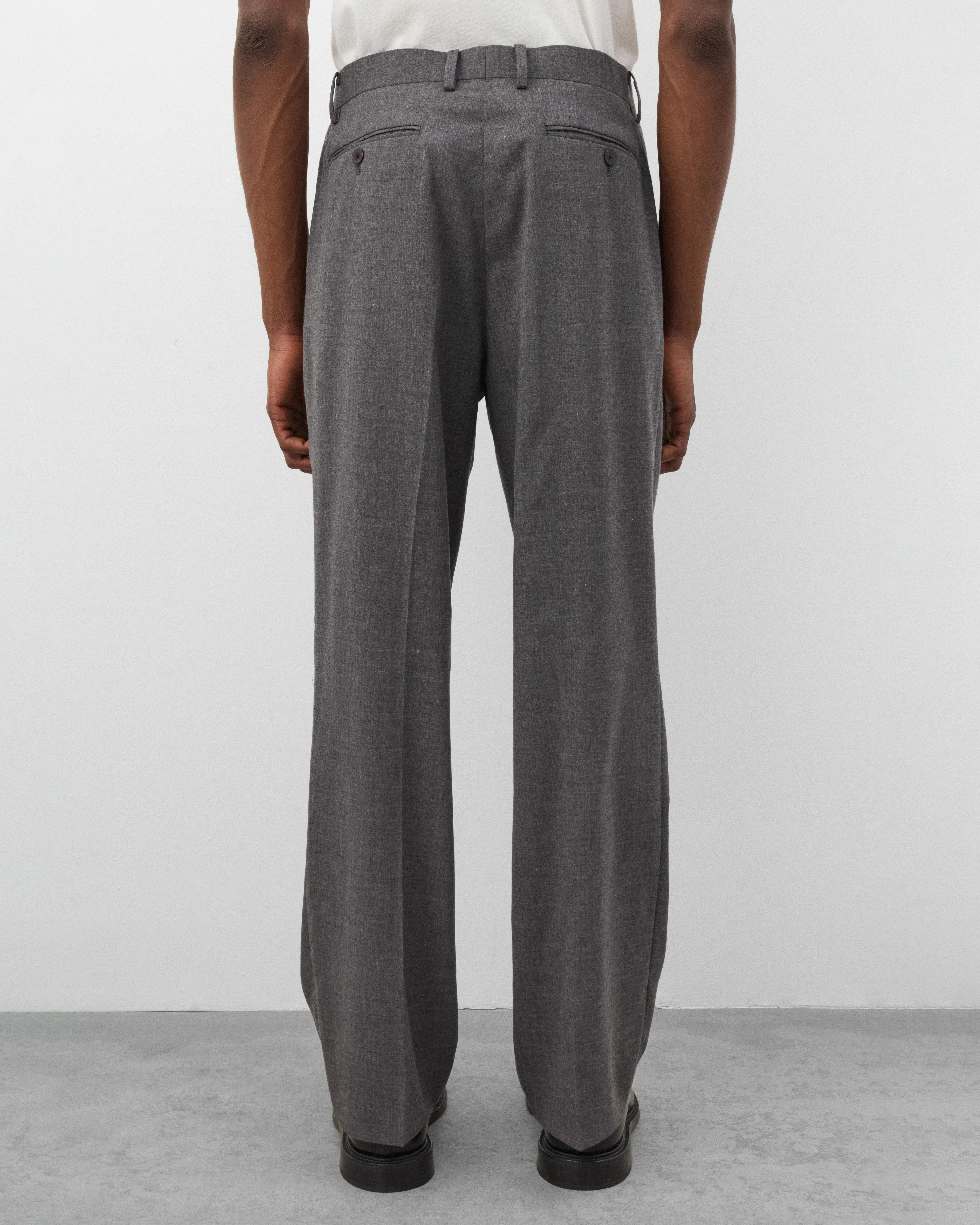 Auralee - Men's Summer Twist Cashmere Trousers - (Charcoal) - Image 5