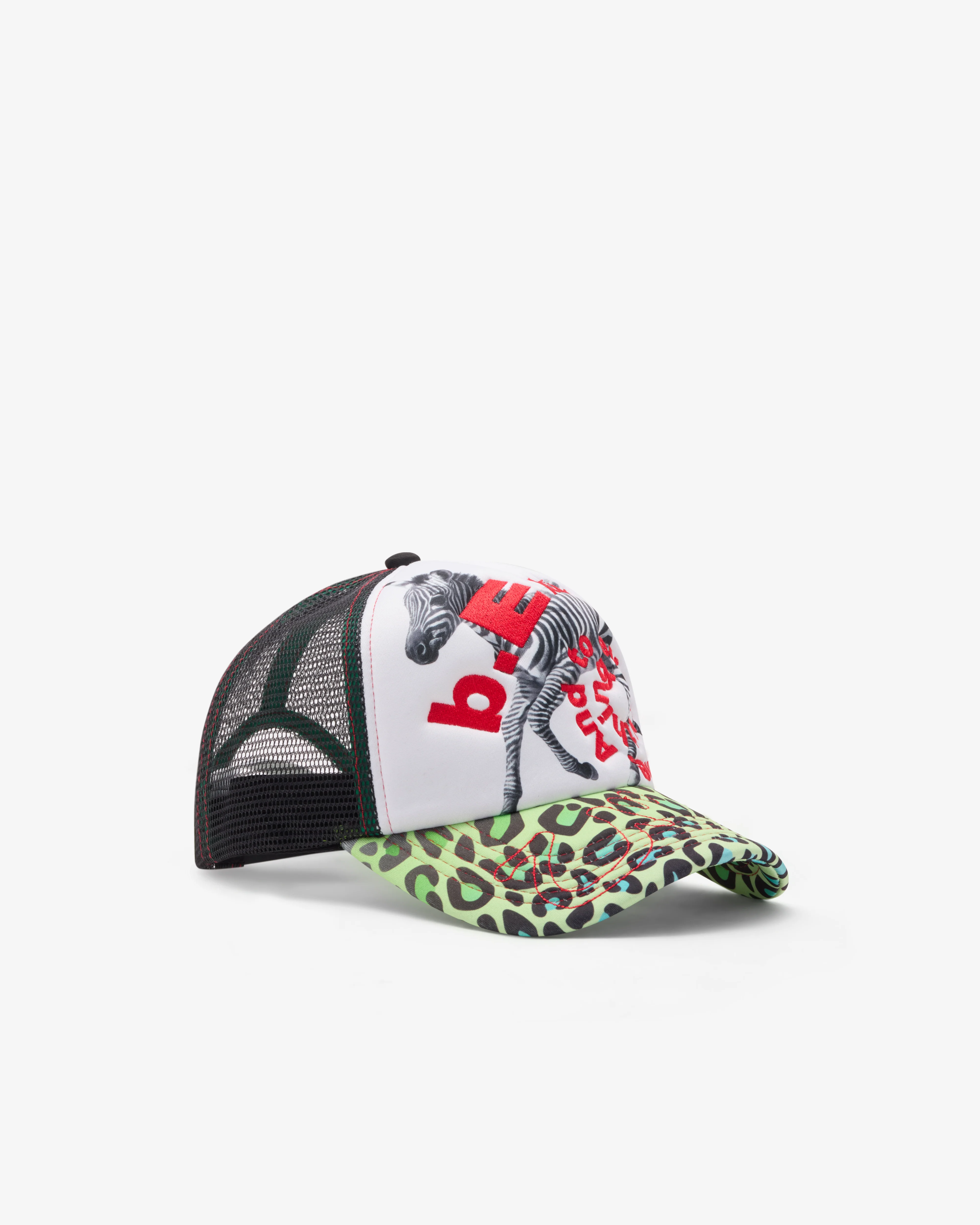 B.Eautiful - Men's B.I Foam Trucker Hat - (Baby Zebra) - Image 2