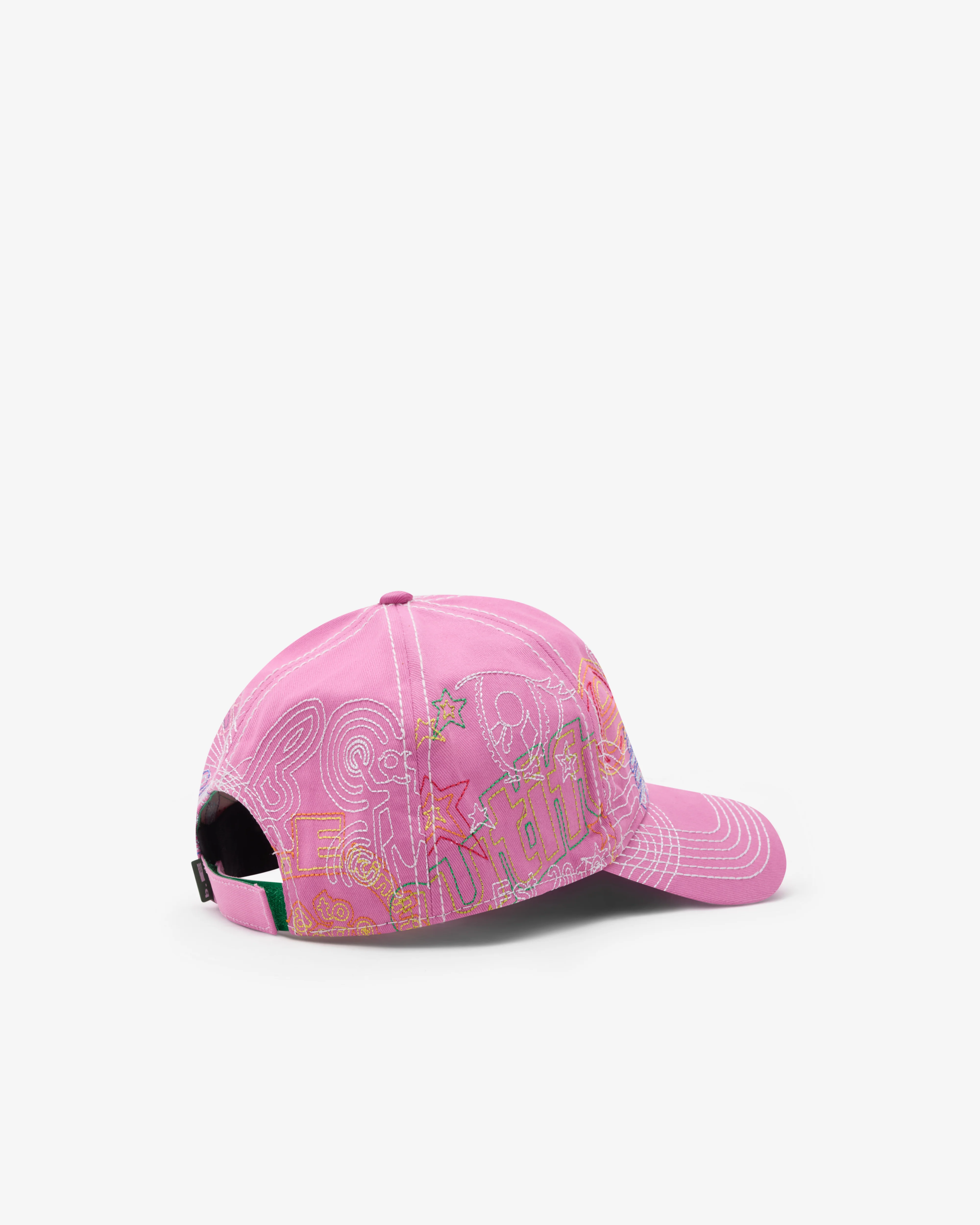 B.Eautiful - Men's Stitch Mania 6 Panel Hat - (Off-Pink/Multi) - Image 3