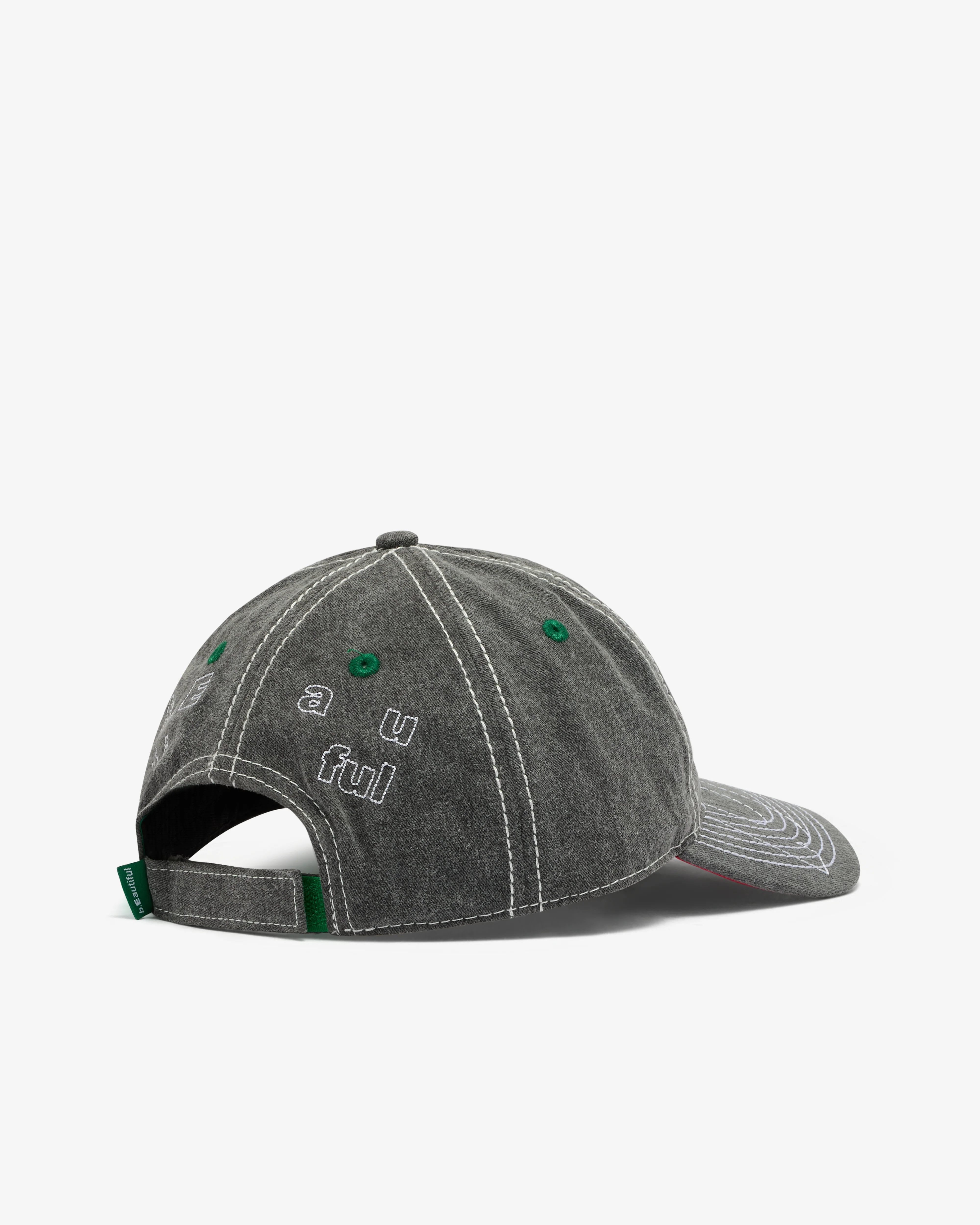 B.Eautiful - Men's Vapor 6 Panel Hat - (Off Black) - Image 3