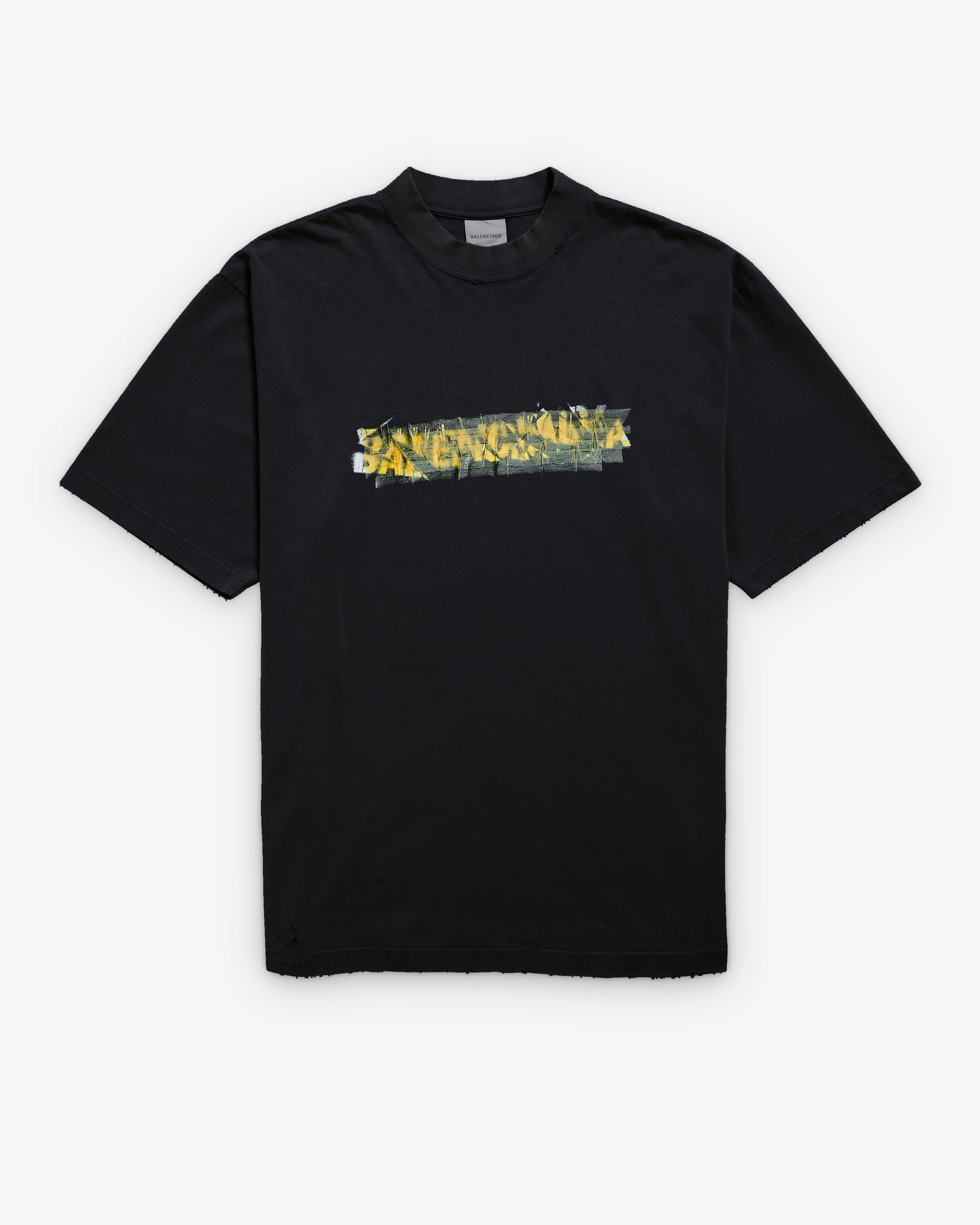 Balenciaga  - Men's Messy Spray T-shirt - (Black)
