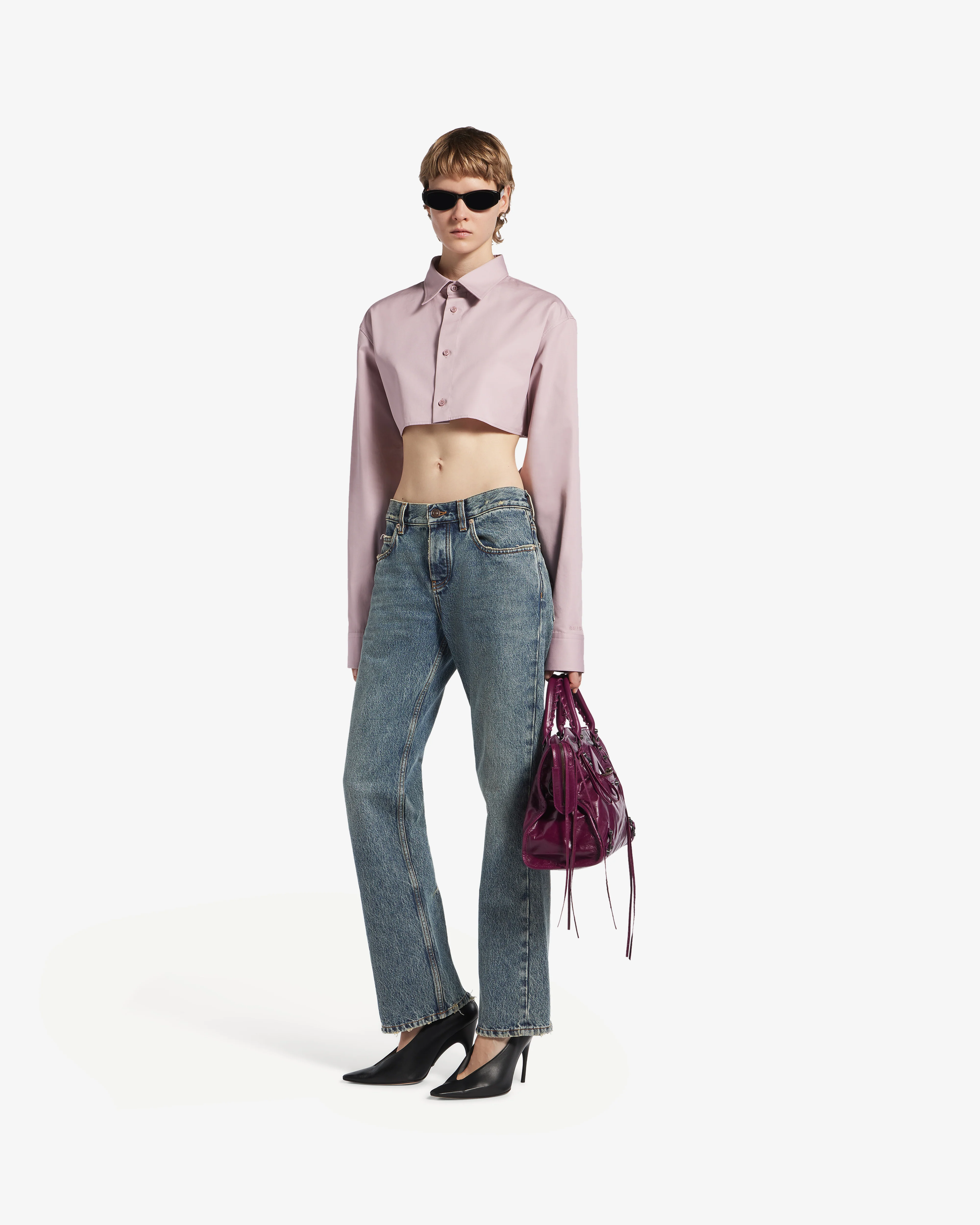Balenciaga - Women's Regular Fit Jeans - (Dirty Vintage Blue) - Image 2