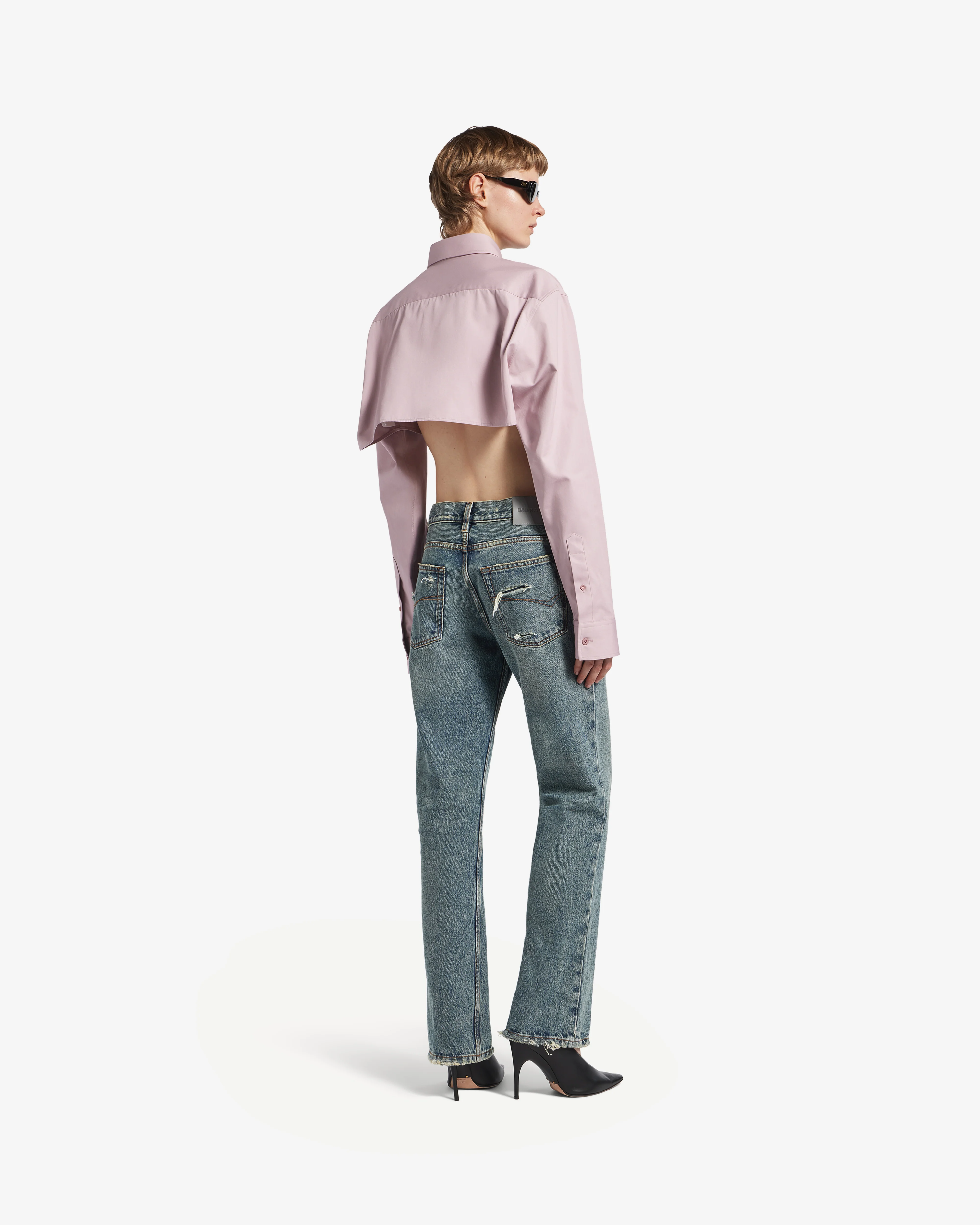 Balenciaga - Women's Regular Fit Jeans - (Dirty Vintage Blue) - Image 3