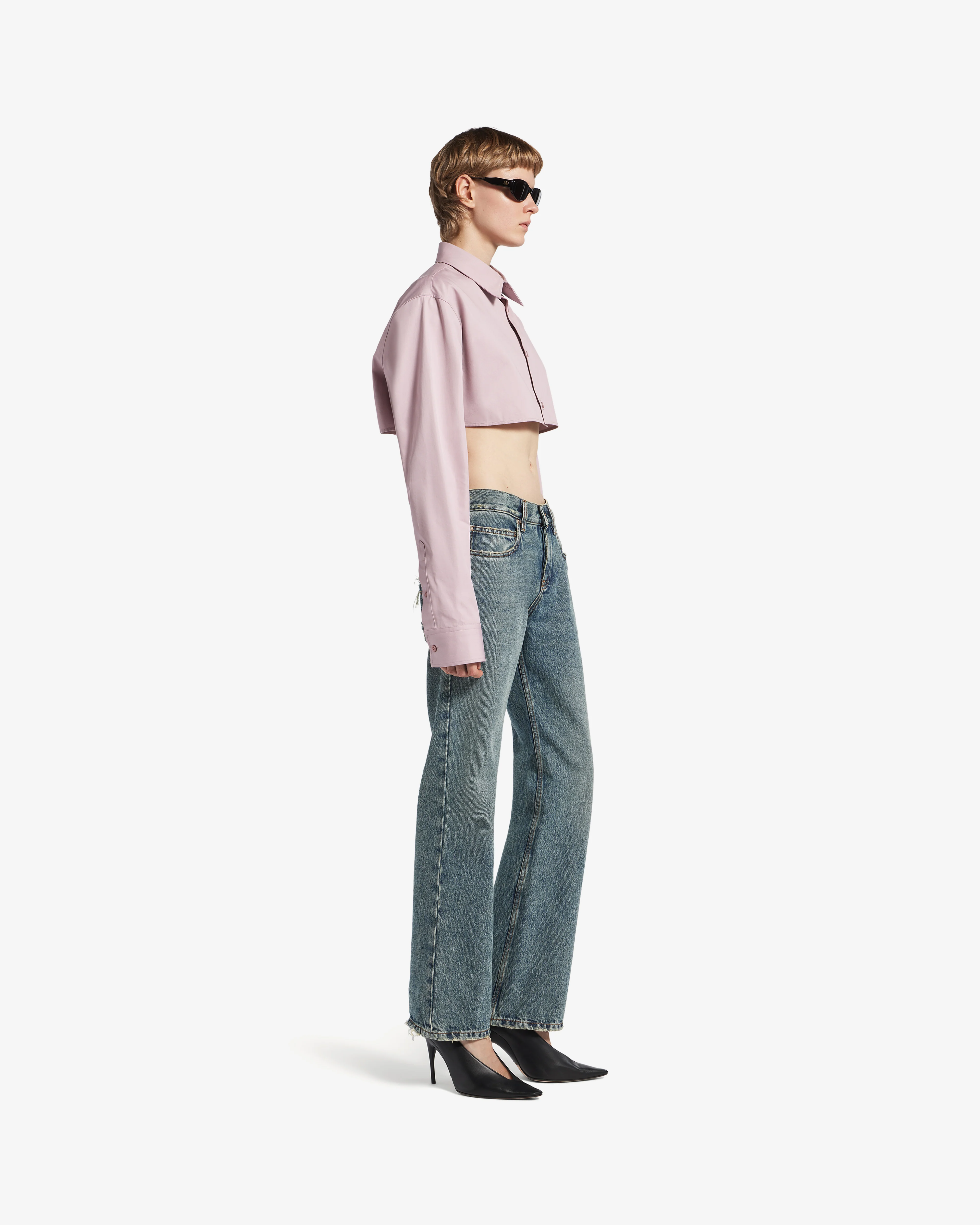 Balenciaga - Women's Regular Fit Jeans - (Dirty Vintage Blue) - Image 4
