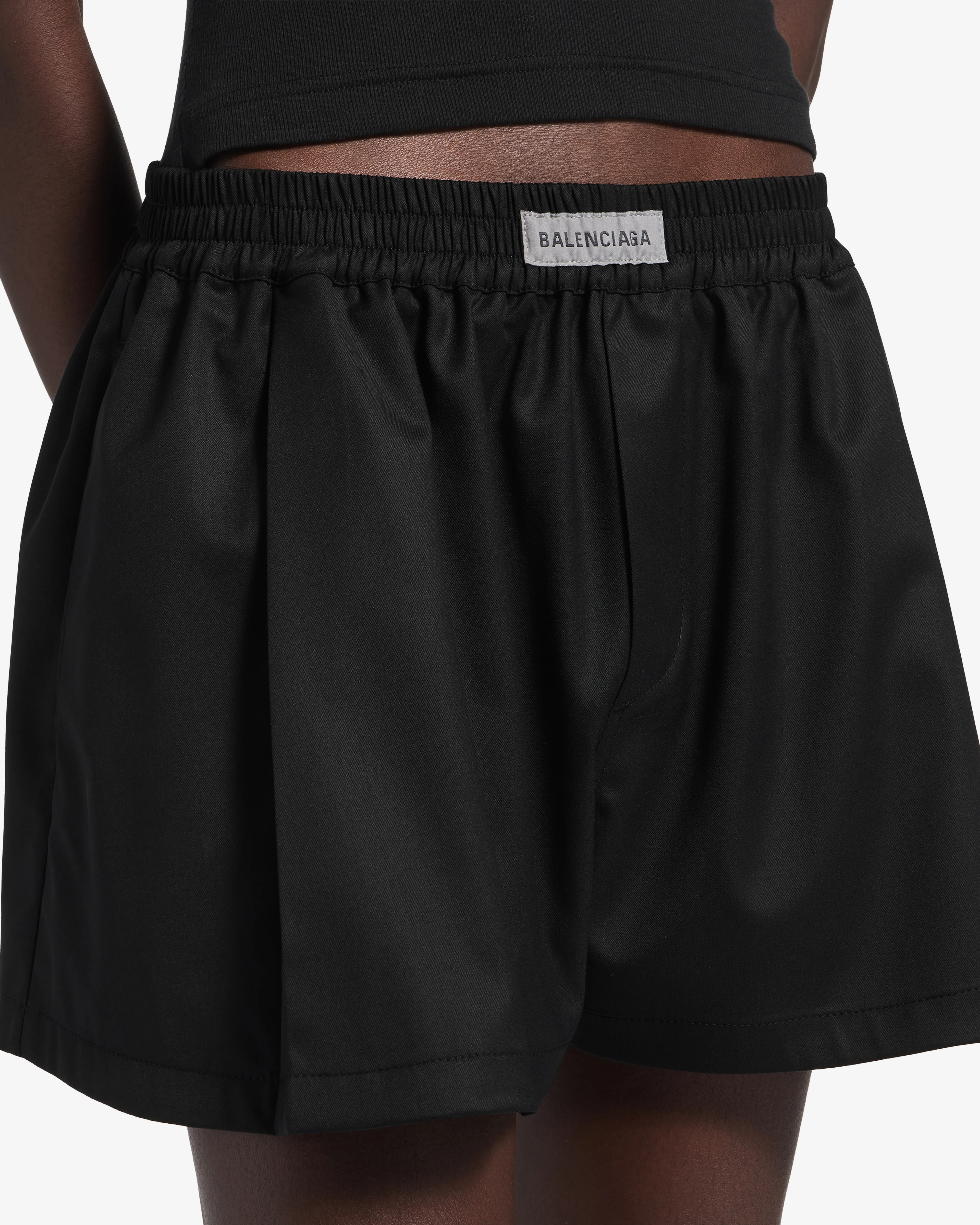 Balenciaga - Women's A-Line Boxer Shorts - (Black) - Image 5