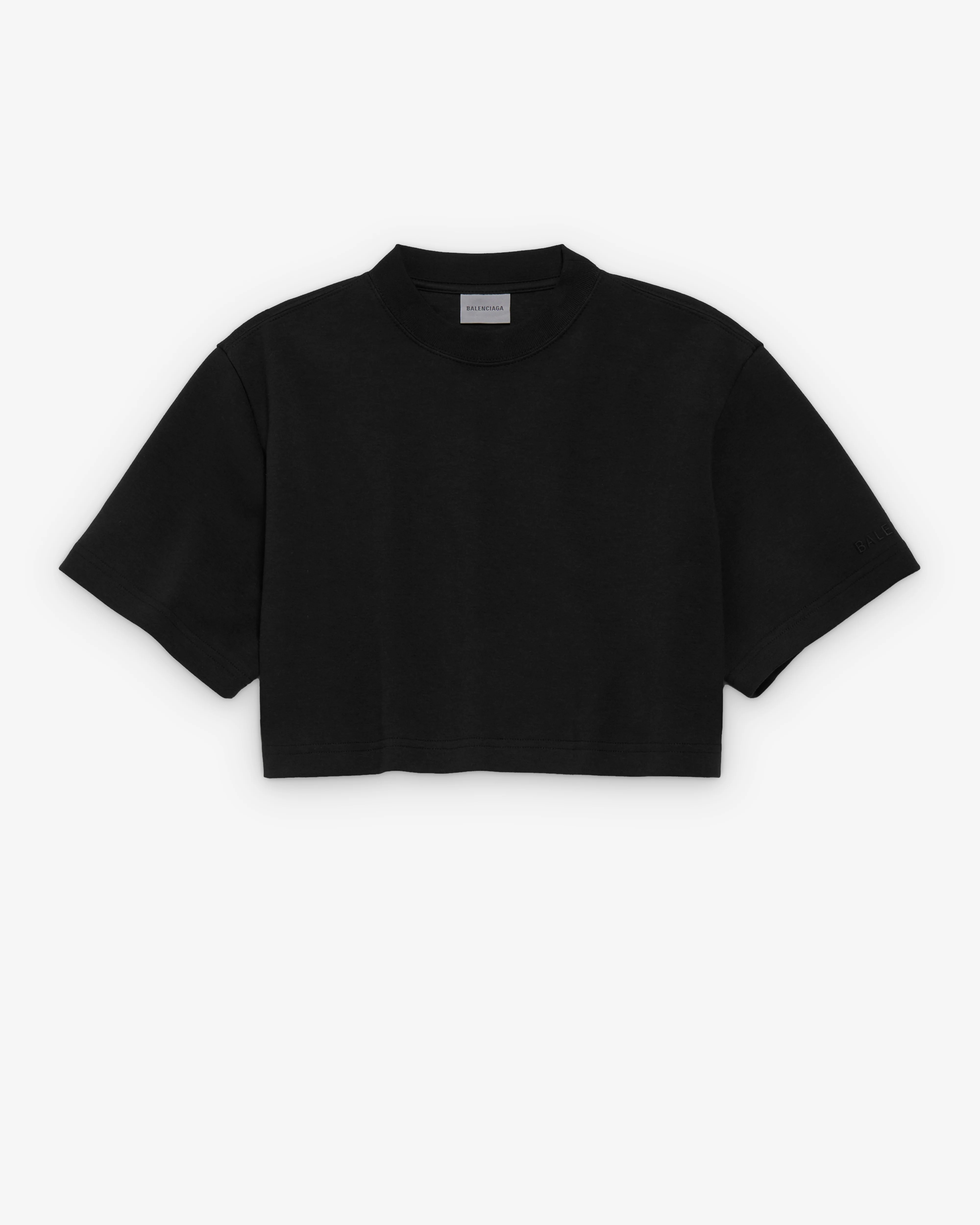 Balenciaga  - Women's Cropped T-Shirt - (Black)