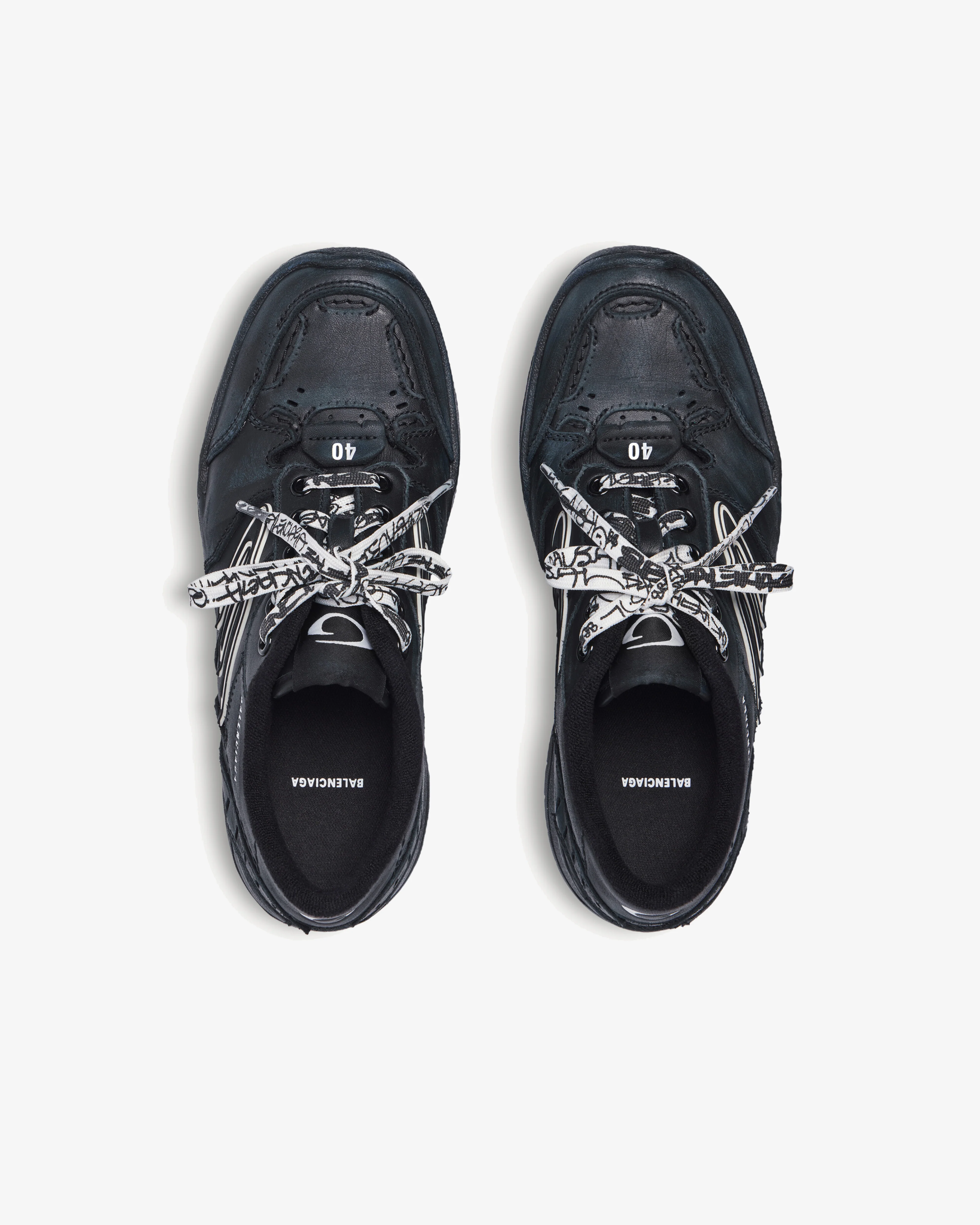 Balenciaga  - Women's Hamptons Platform Trainers - (Black) - Image 5
