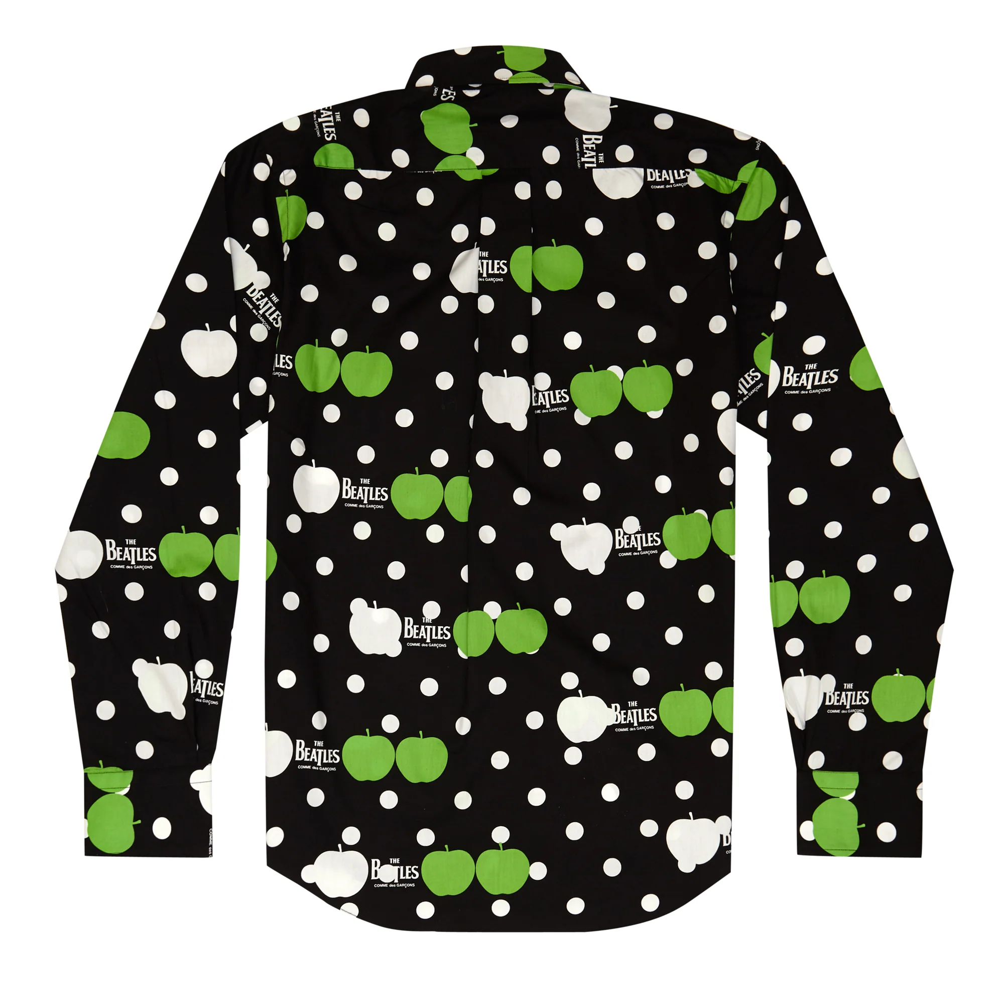 CDG Beatles - Shirt - (Black with Green/White Apples) - Image 2