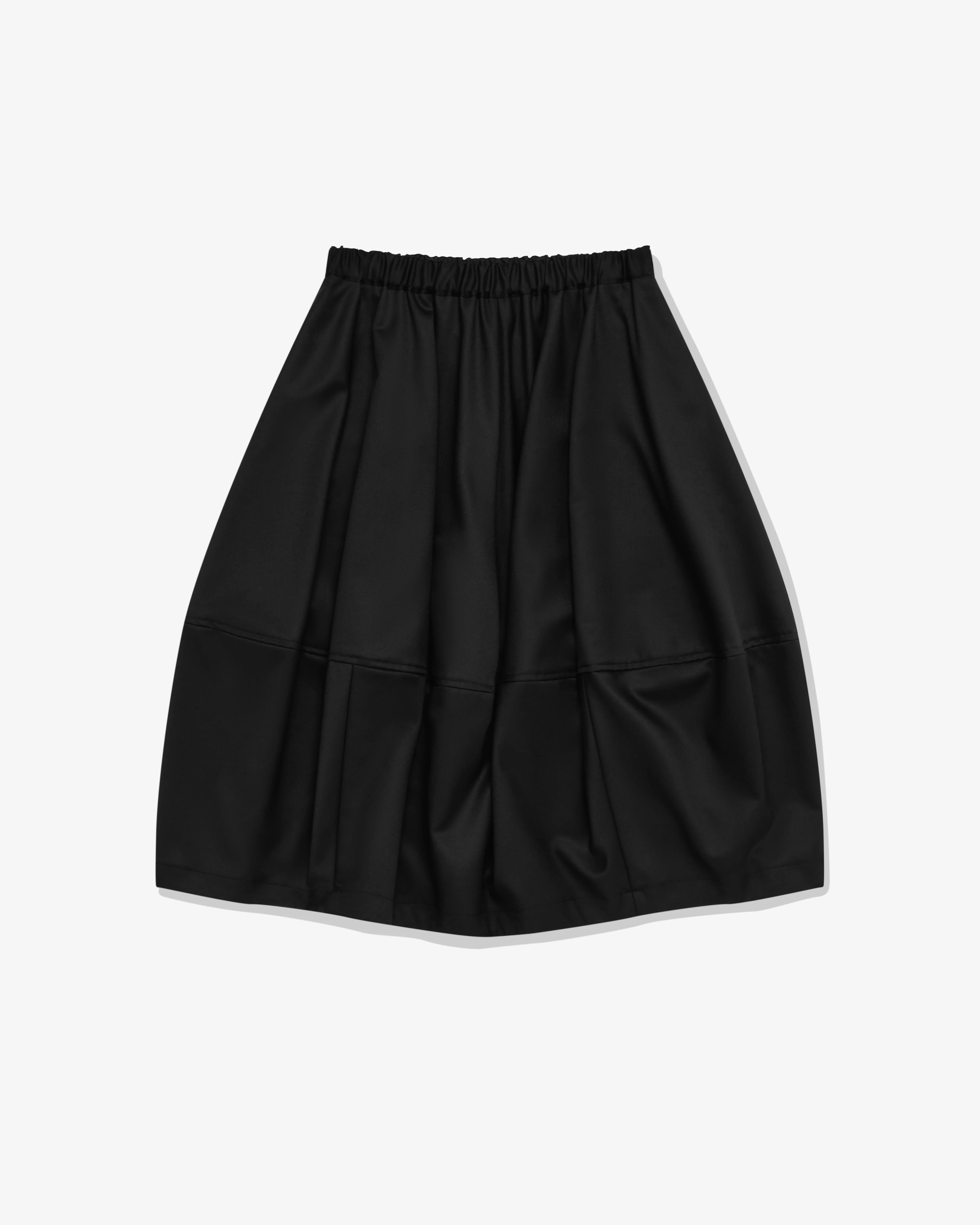 BLACK Comme des Garçons - Panelled Gathered Wool Skirt - (Black)