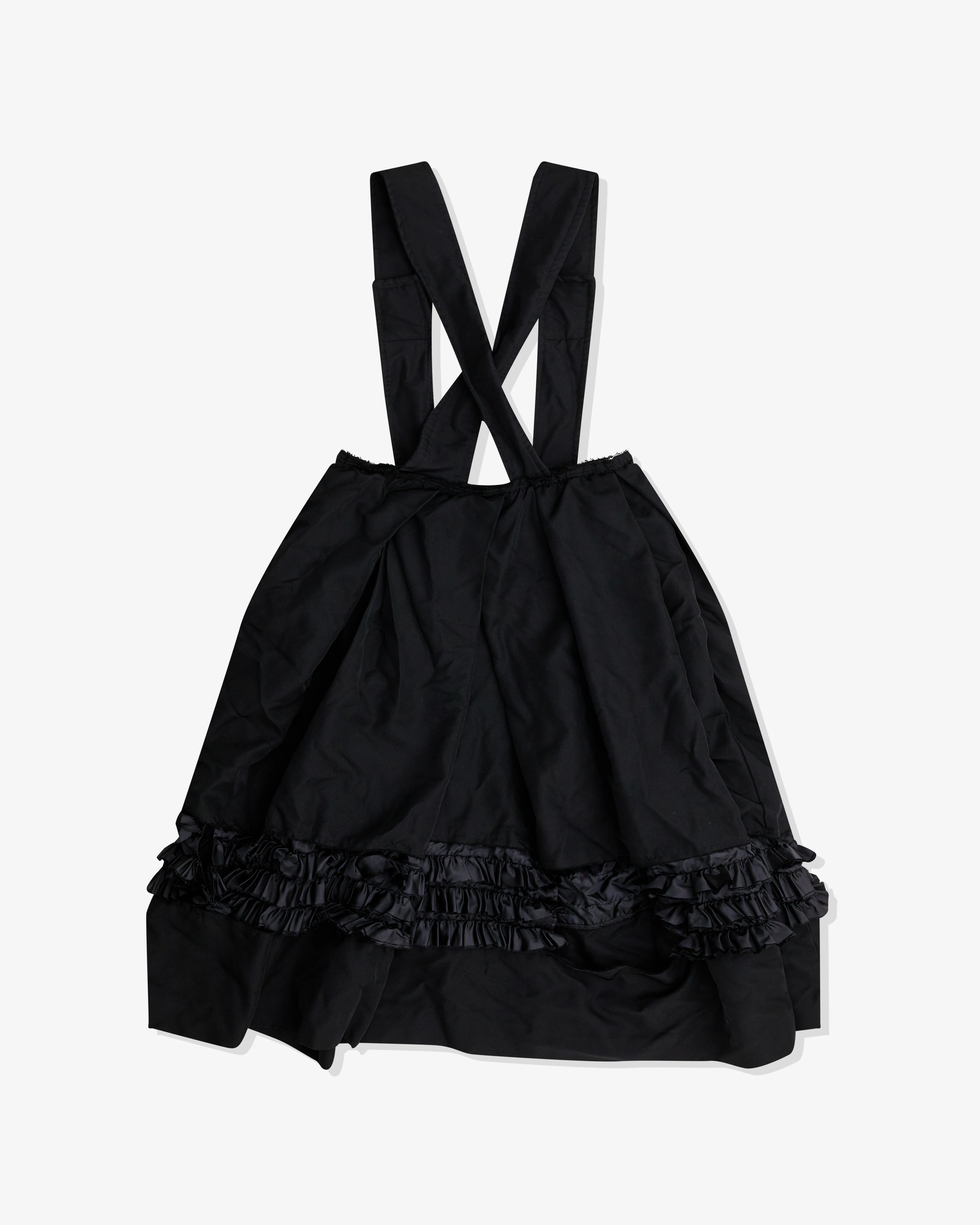 Black Comme des Garçons - Polyester Taffeta Frill Pinafore - (Black) - Image 2