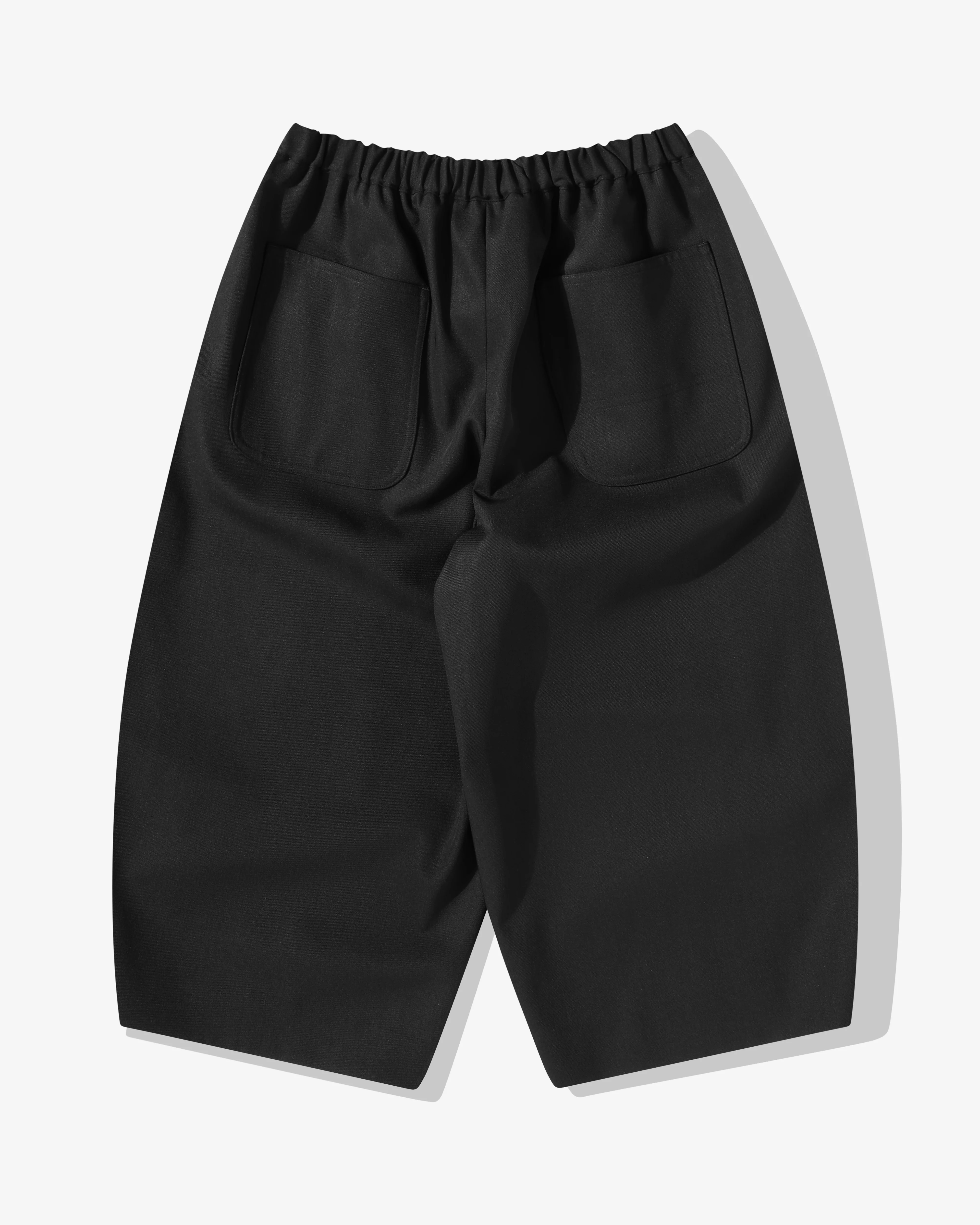 Black Comme Des Garçons - Polyester Wide Leg Pant - (Black) - Image 2
