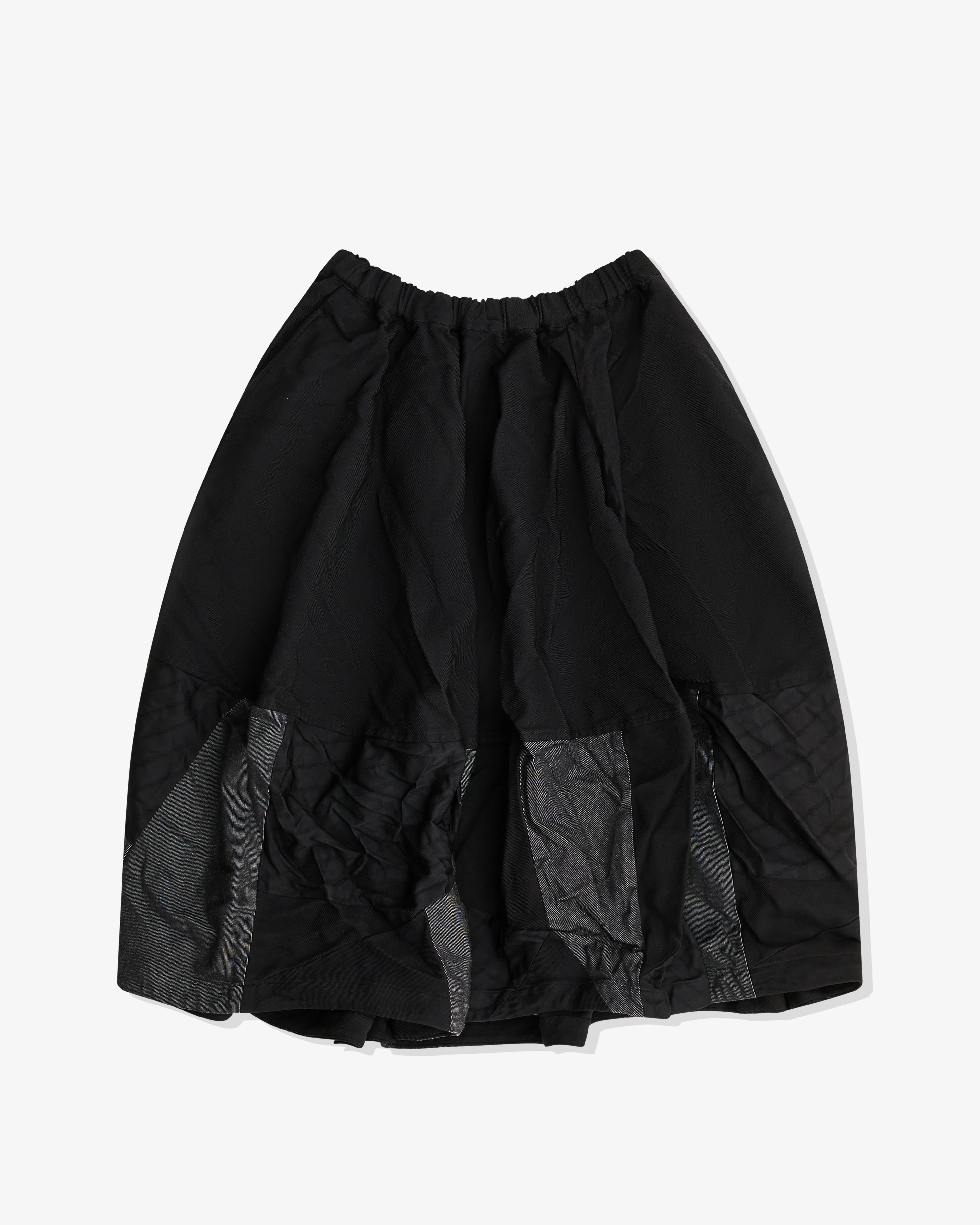 Black Comme des Garçons - Multi Fabric Patchwork Skirt - (Black)