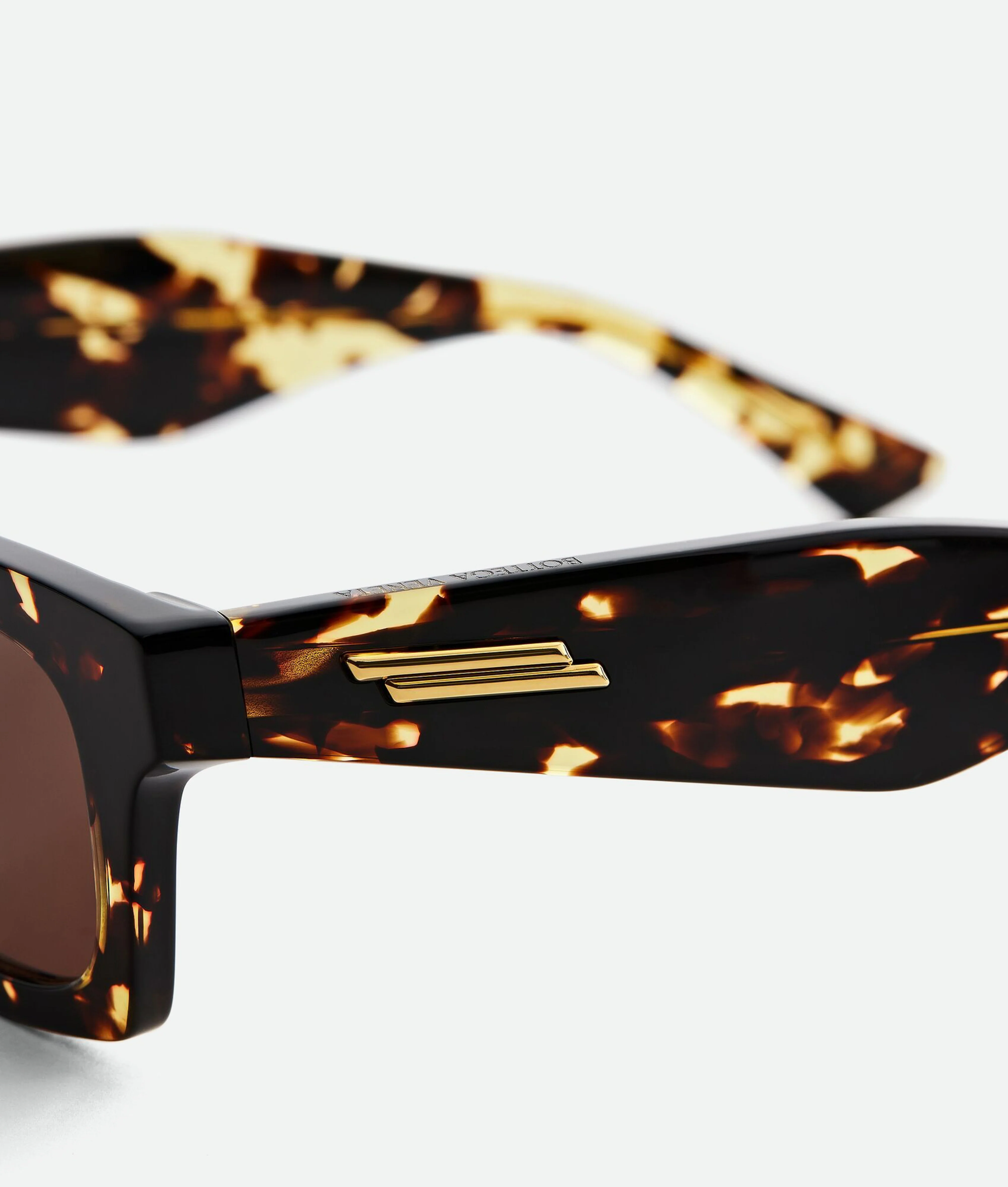 Bottega Veneta - Classic Squared Sunglasses - (Havana / Brown) - Image 2