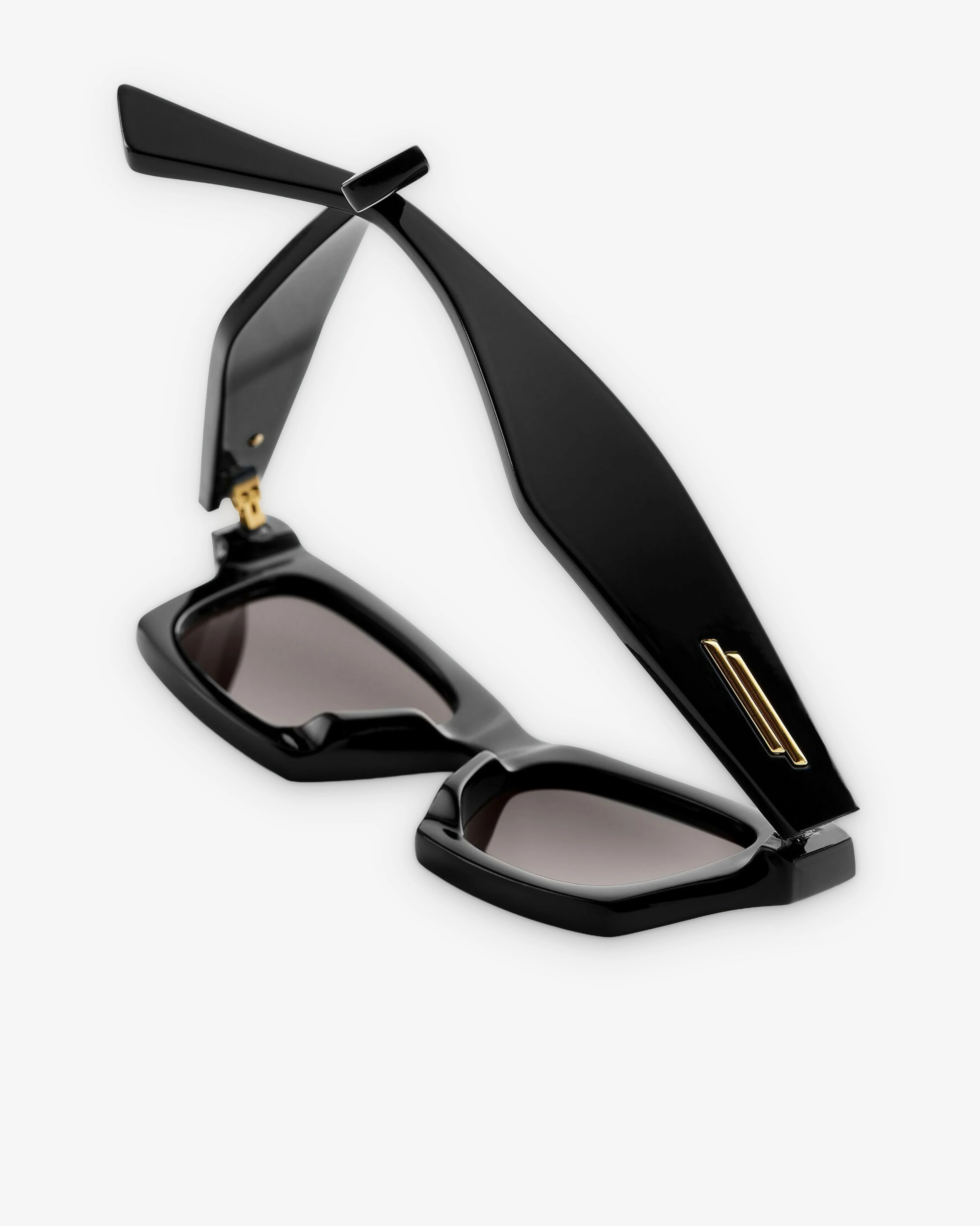 Bottega Veneta - Classic Squared Sunglasses - (Black / Grey) - Image 3