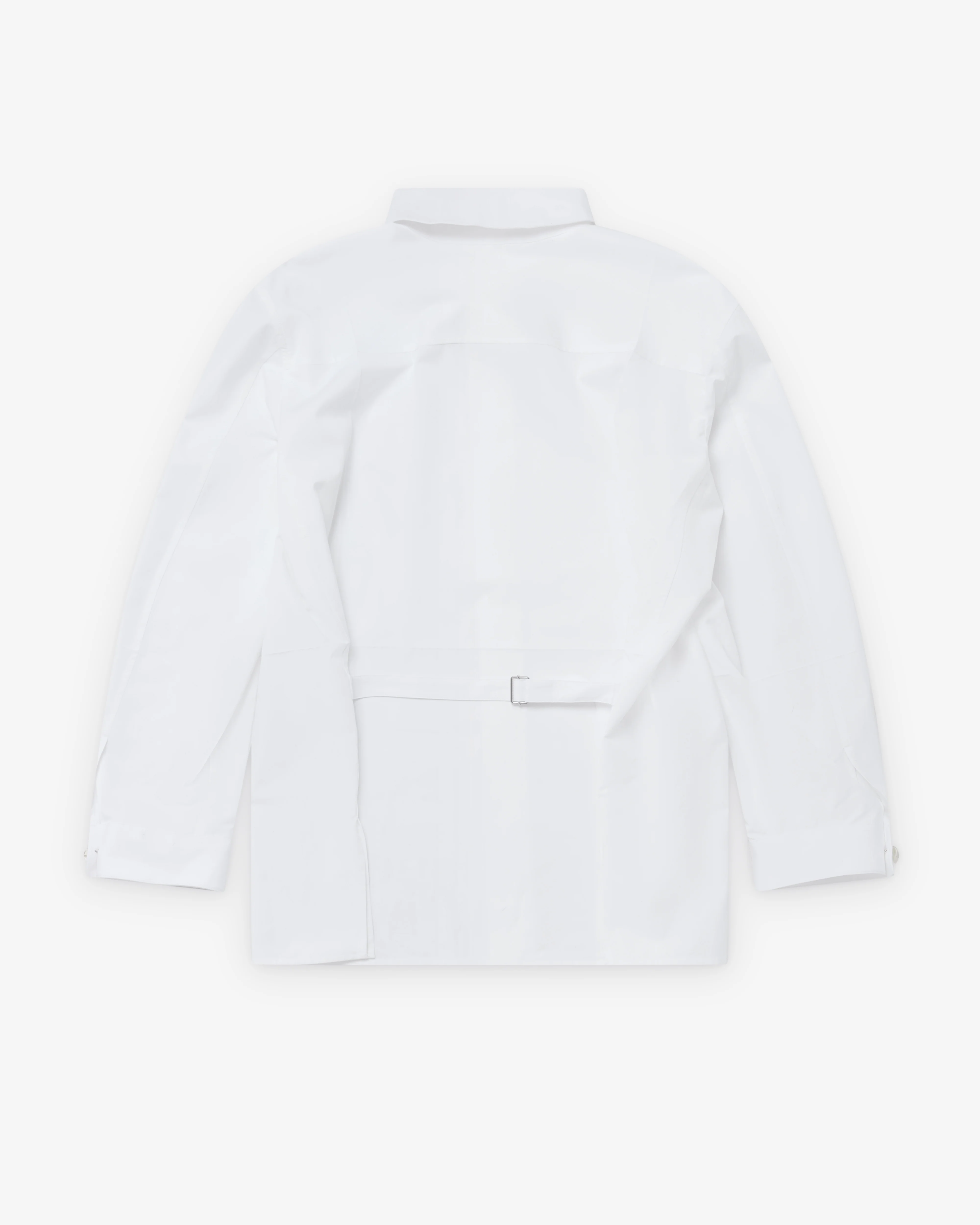 Bottega Veneta  - Men's Cotton Poplin High Neck Shirt - (White) - Image 2