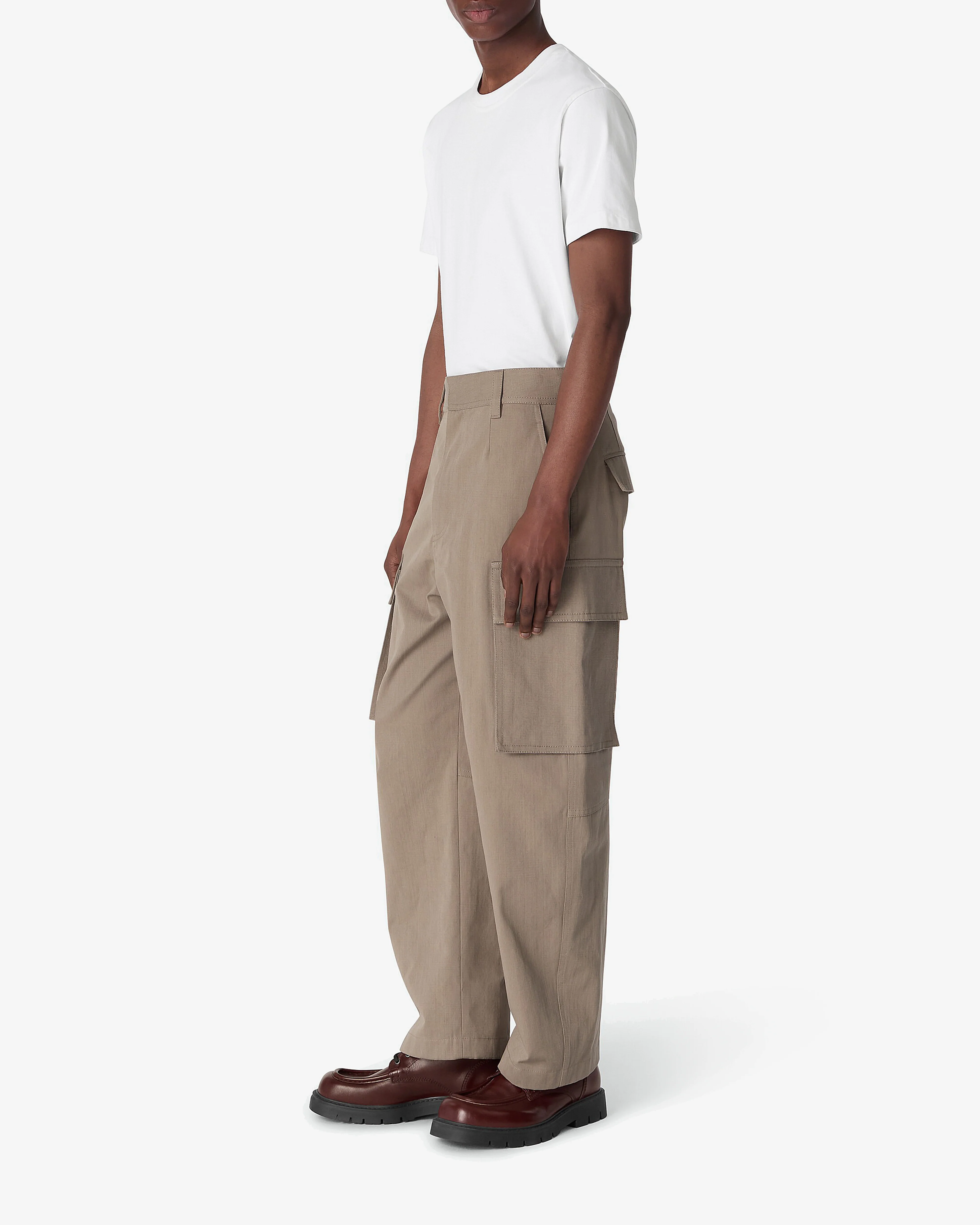 Bottega Veneta - Men's Cotton Twill Cargo Trousers - (Grey Seal) - Image 4