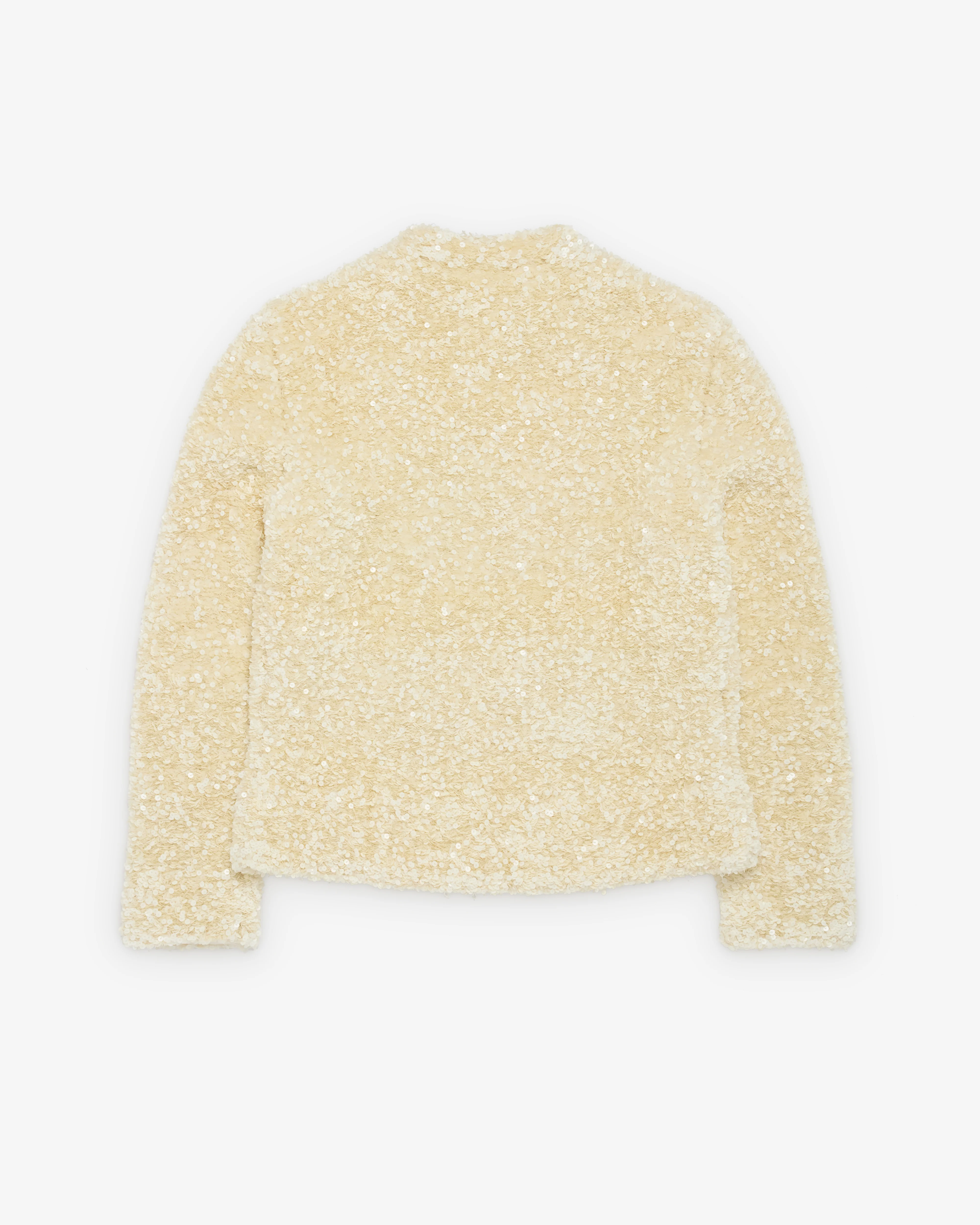 Bottega Veneta  - Men's Wool And Sequin Cardigan - (Parchment) - Image 2